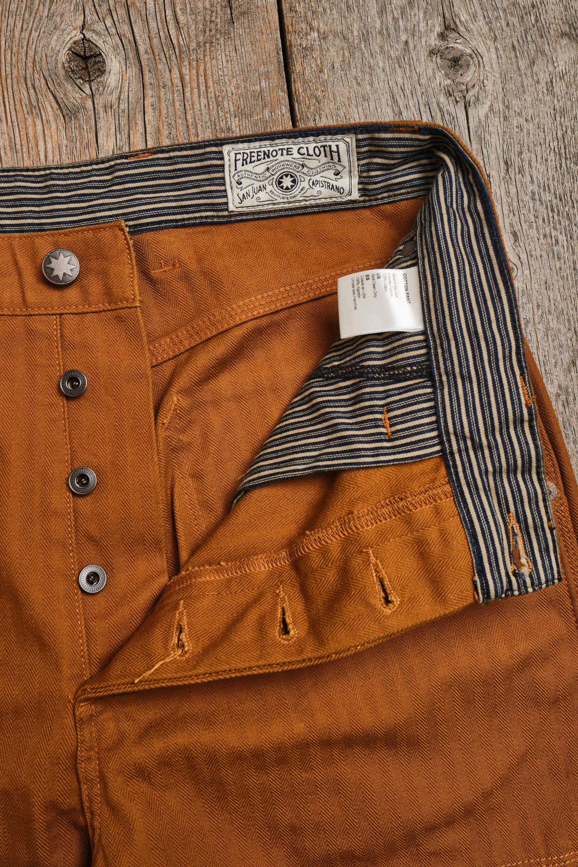 Ortega Pant 13 Ounce Rust Herringbone