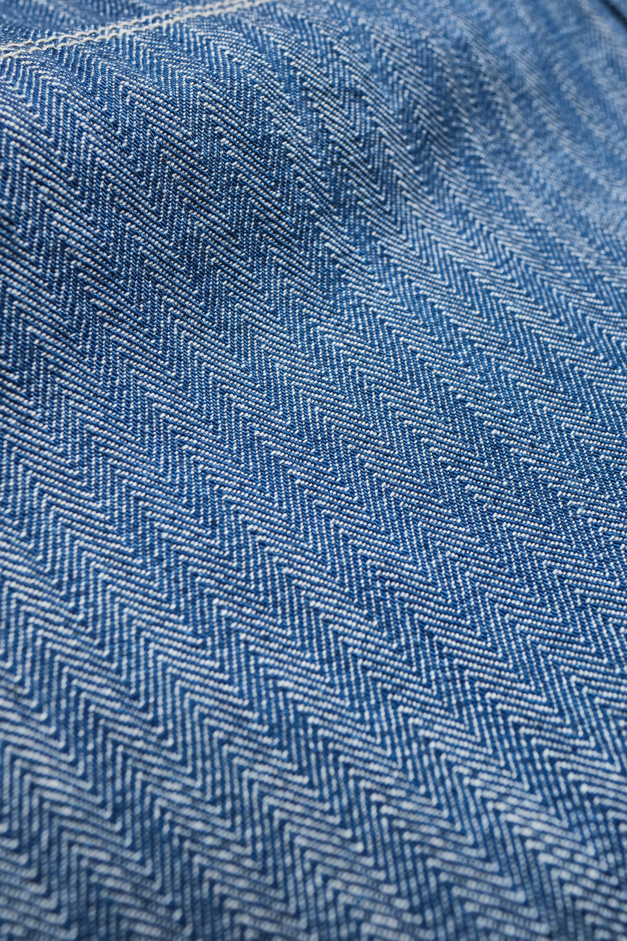Ortega Pant 13 Ounce Blue Herringbone
