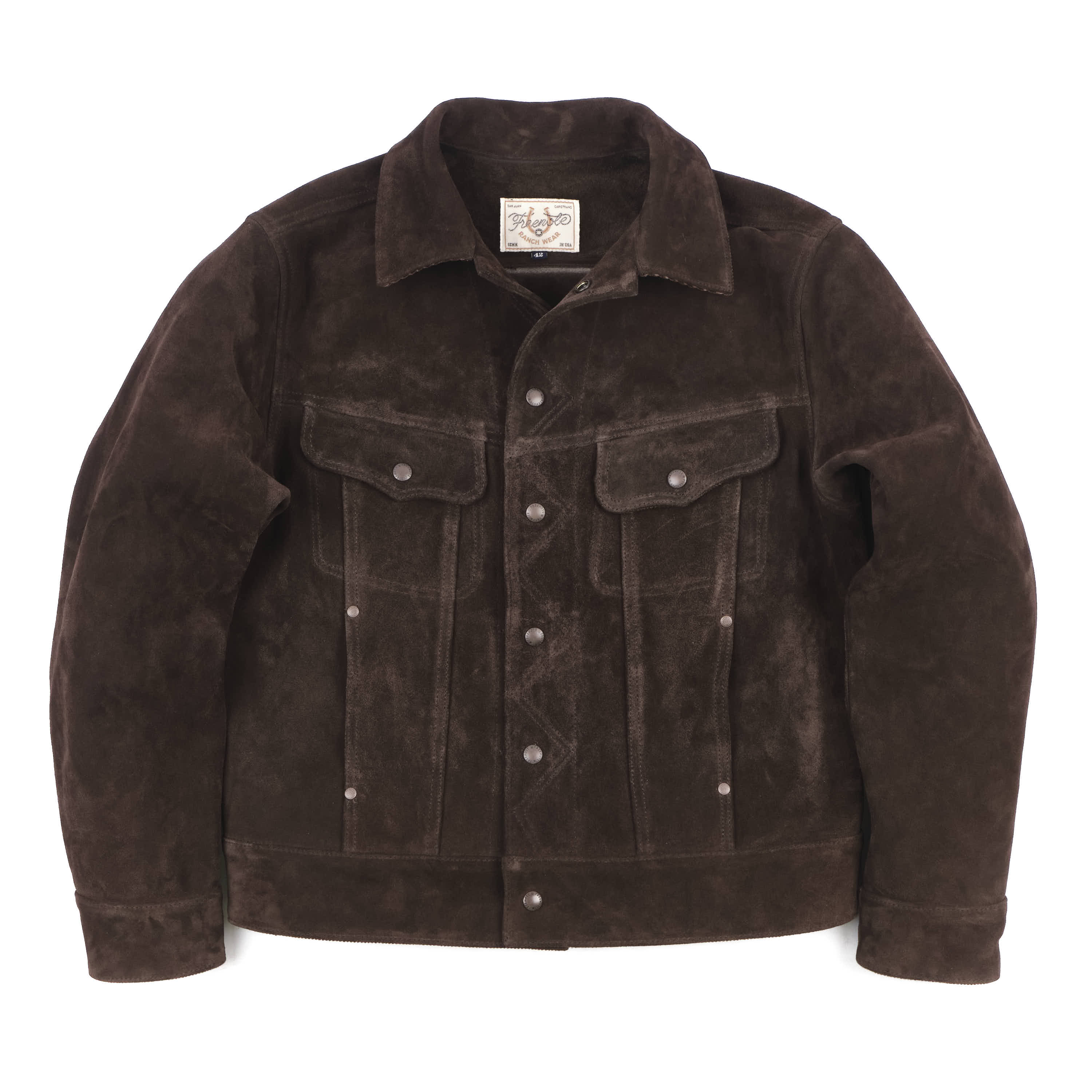 High Low 1.4mm Chocolate Suede Jacket