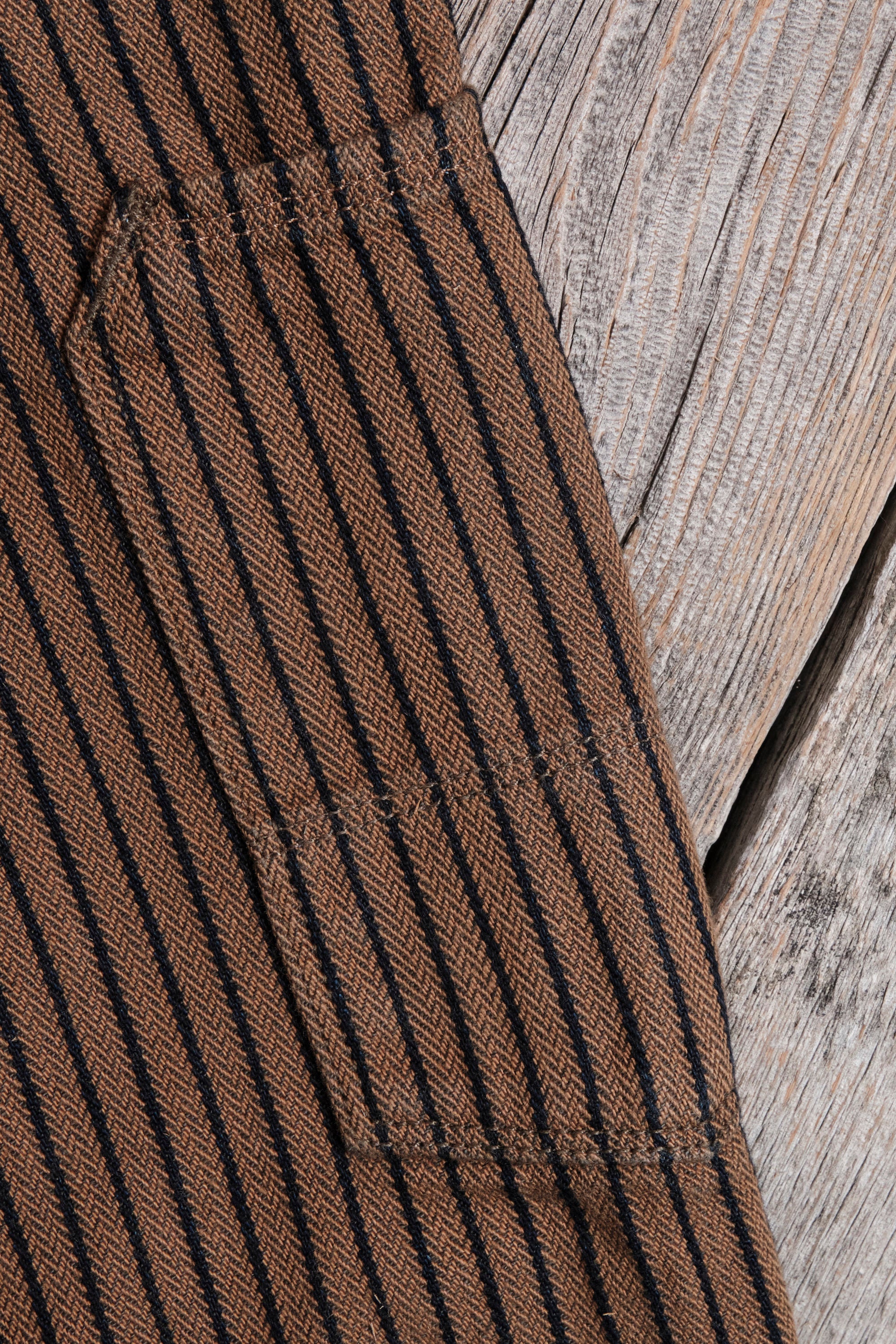 Ortega Pant Brown Herringbone Dobby
