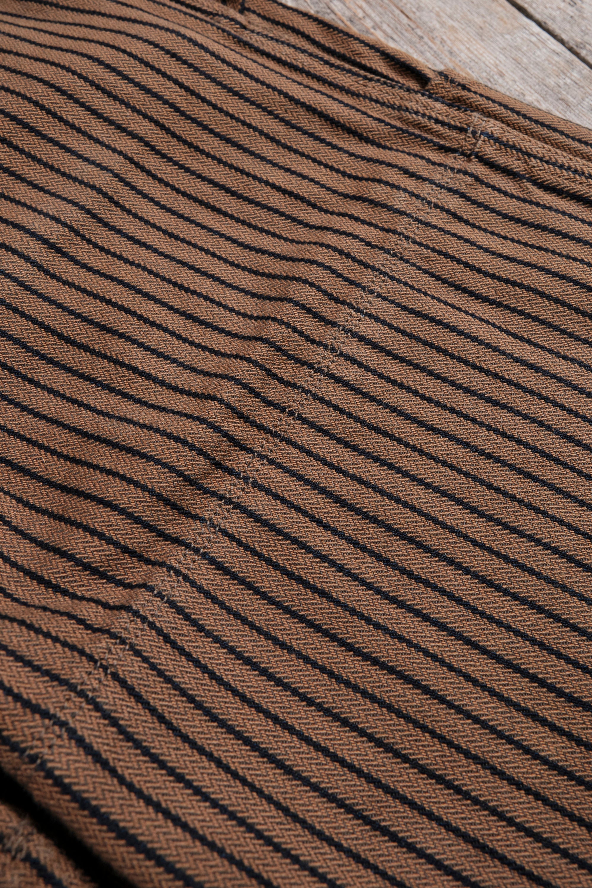 Ortega Pant Brown Herringbone Dobby