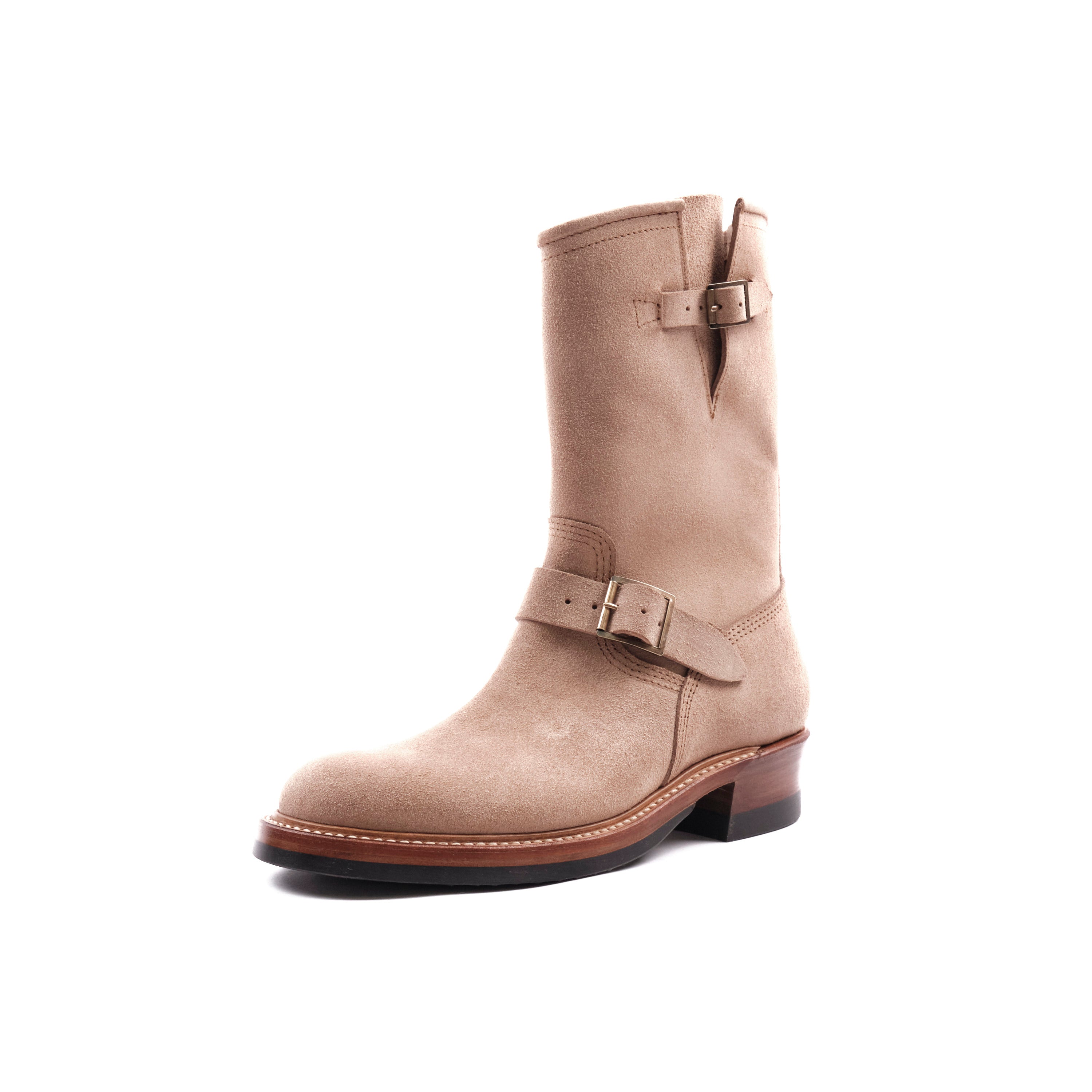 John Lofgren Wabash Engineer Boots - Horween Natural Roughout