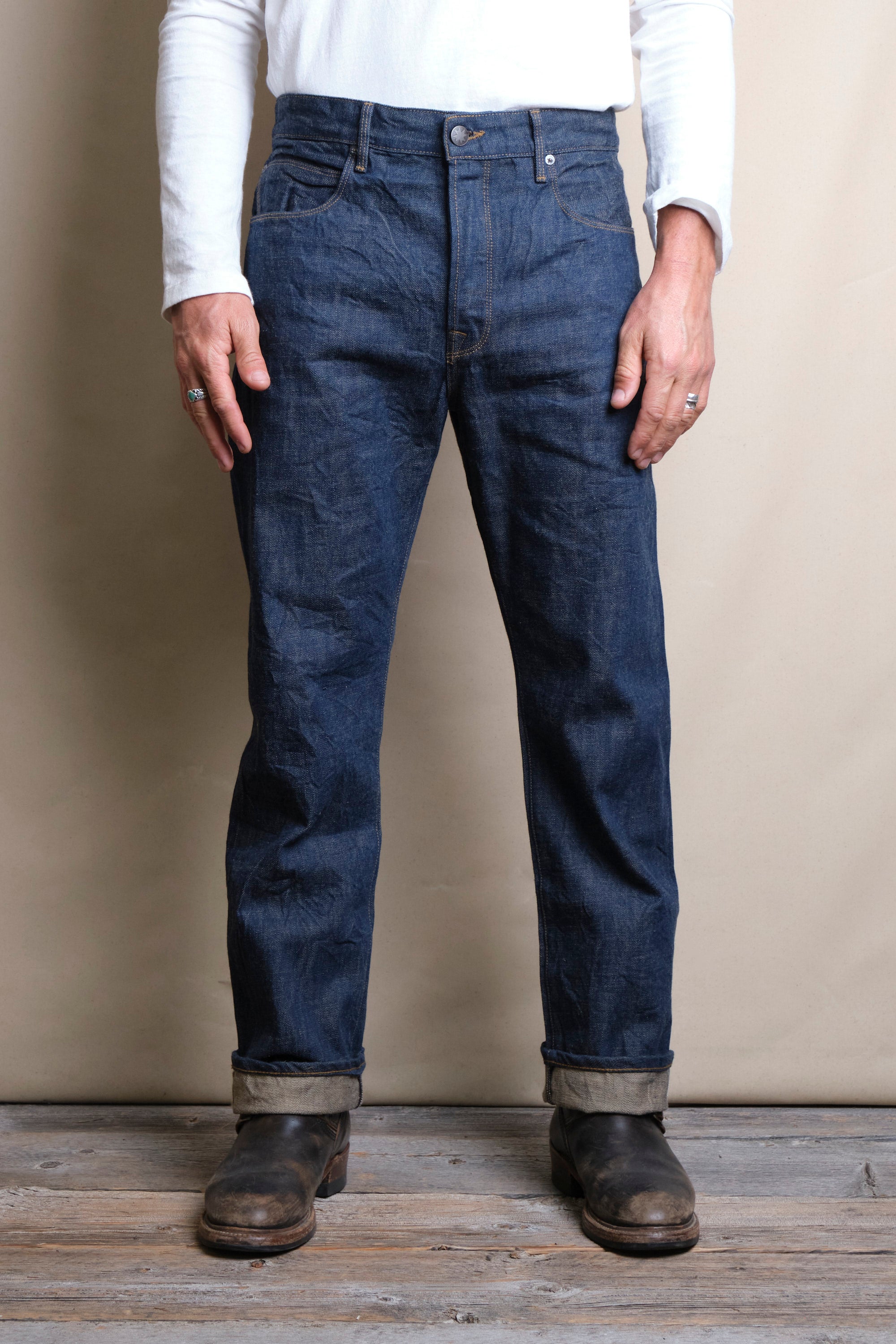 Belford Straight 13 Ounce Natural Rinsed Denim