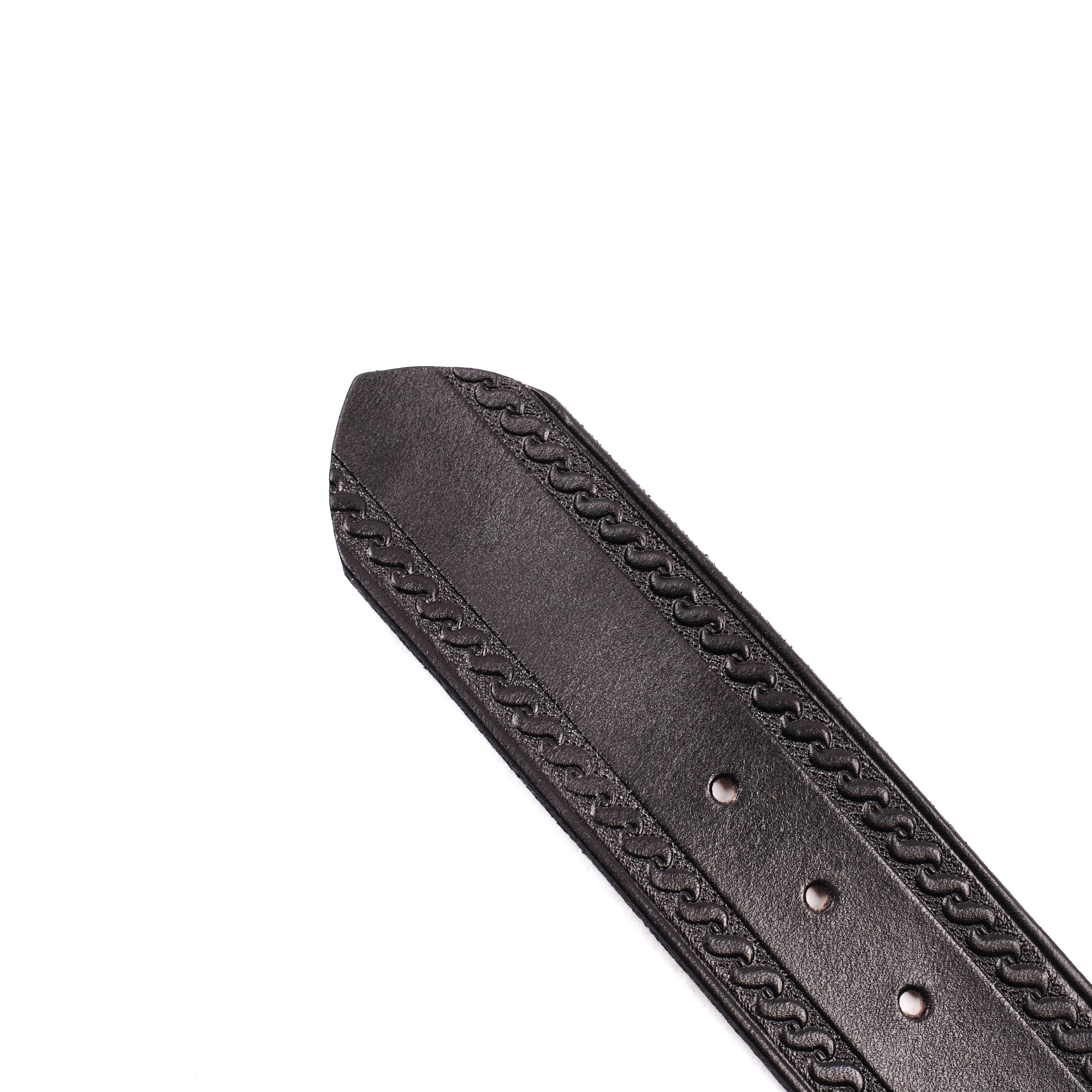 Codina Leather - Serpentine Spotted Garrison Belt Black