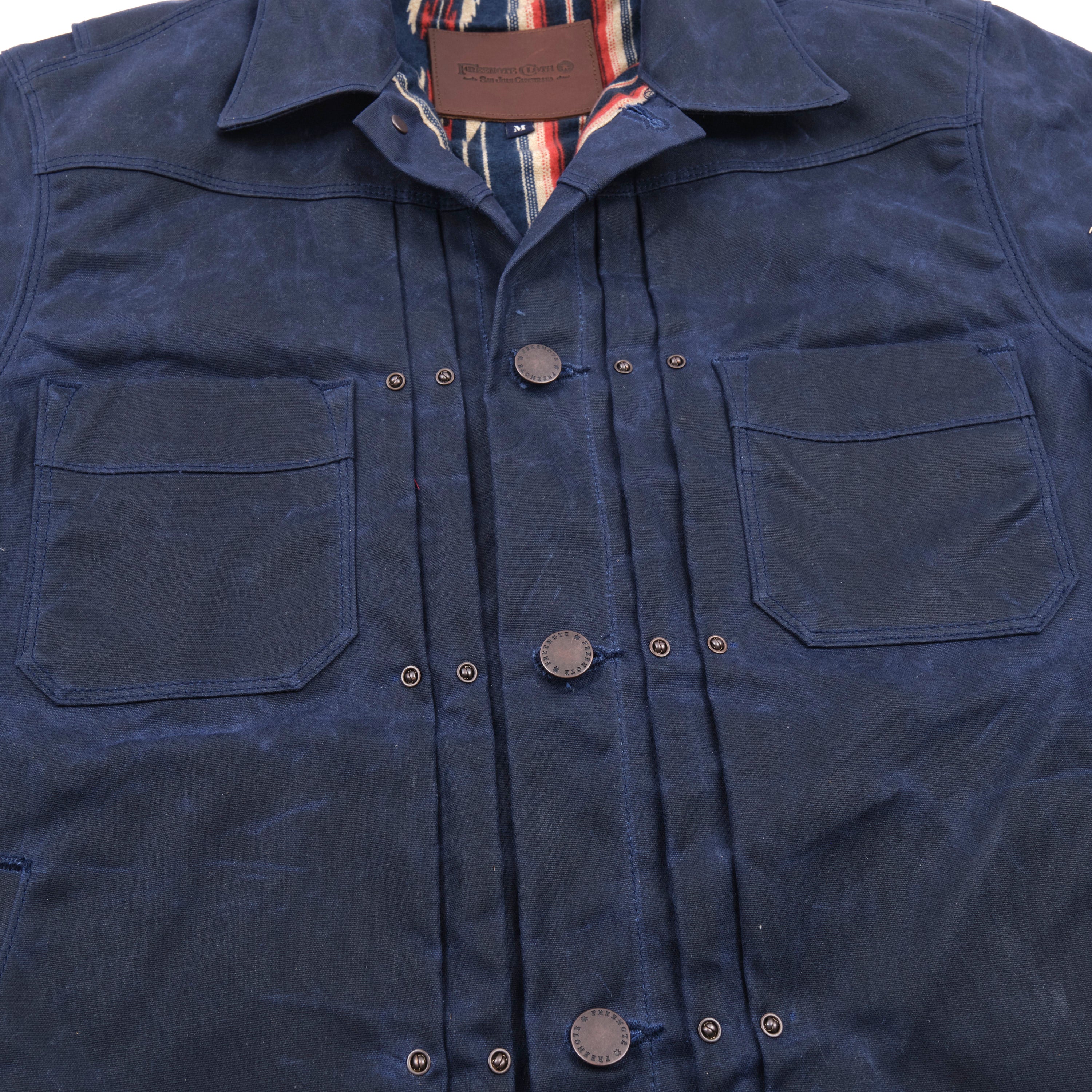 Riders Jacket Waxed Canvas Navy
