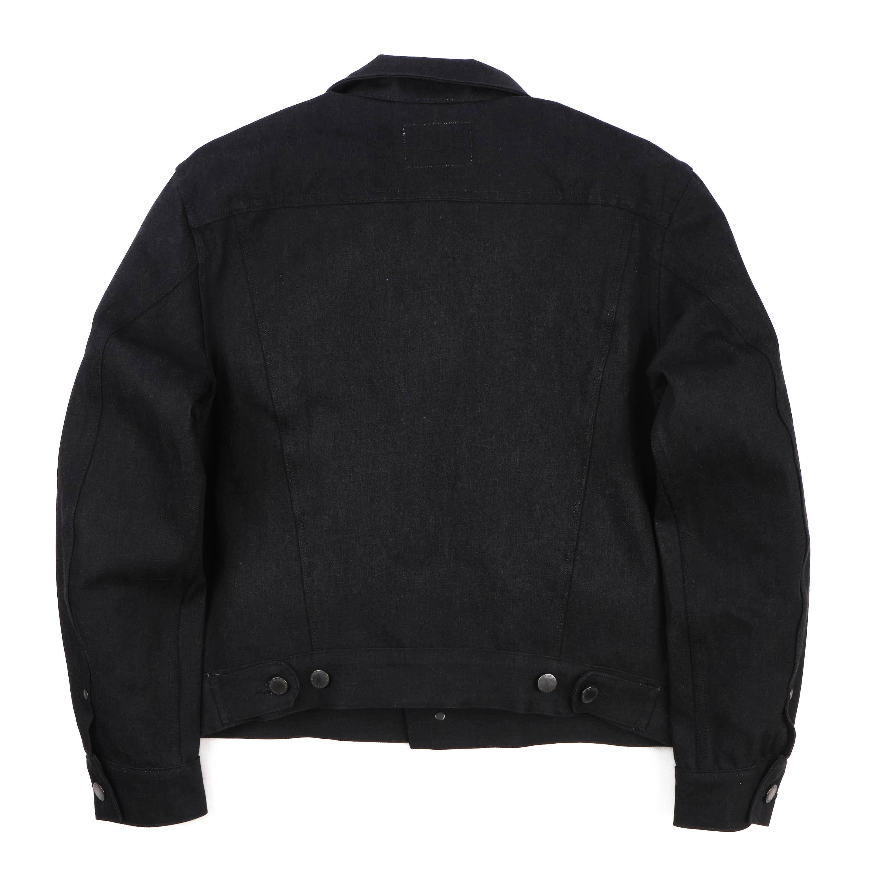 High Low 14.25 Ounce Black Grey Denim Jacket