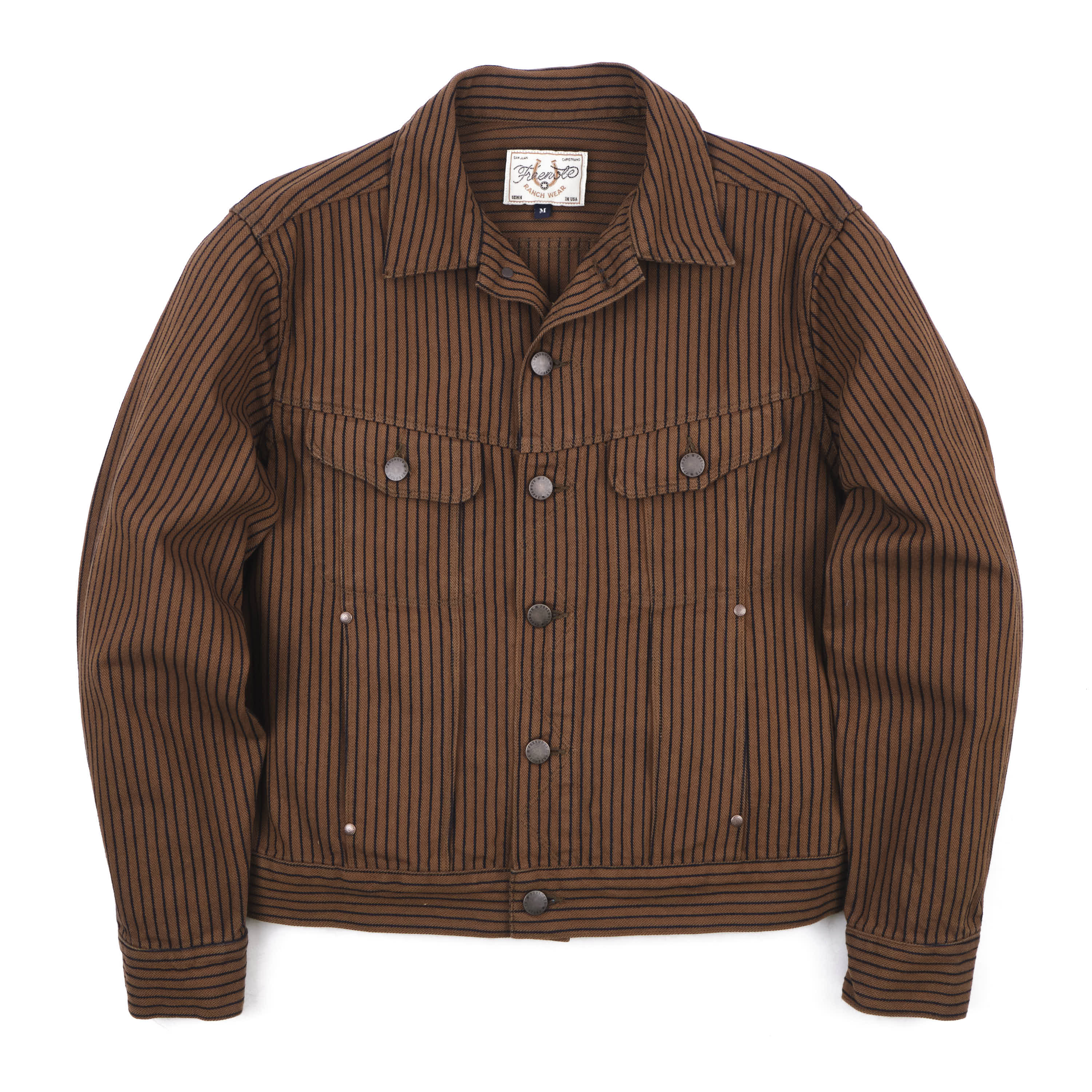 High Low Brown Herringbone Dobby Jacket