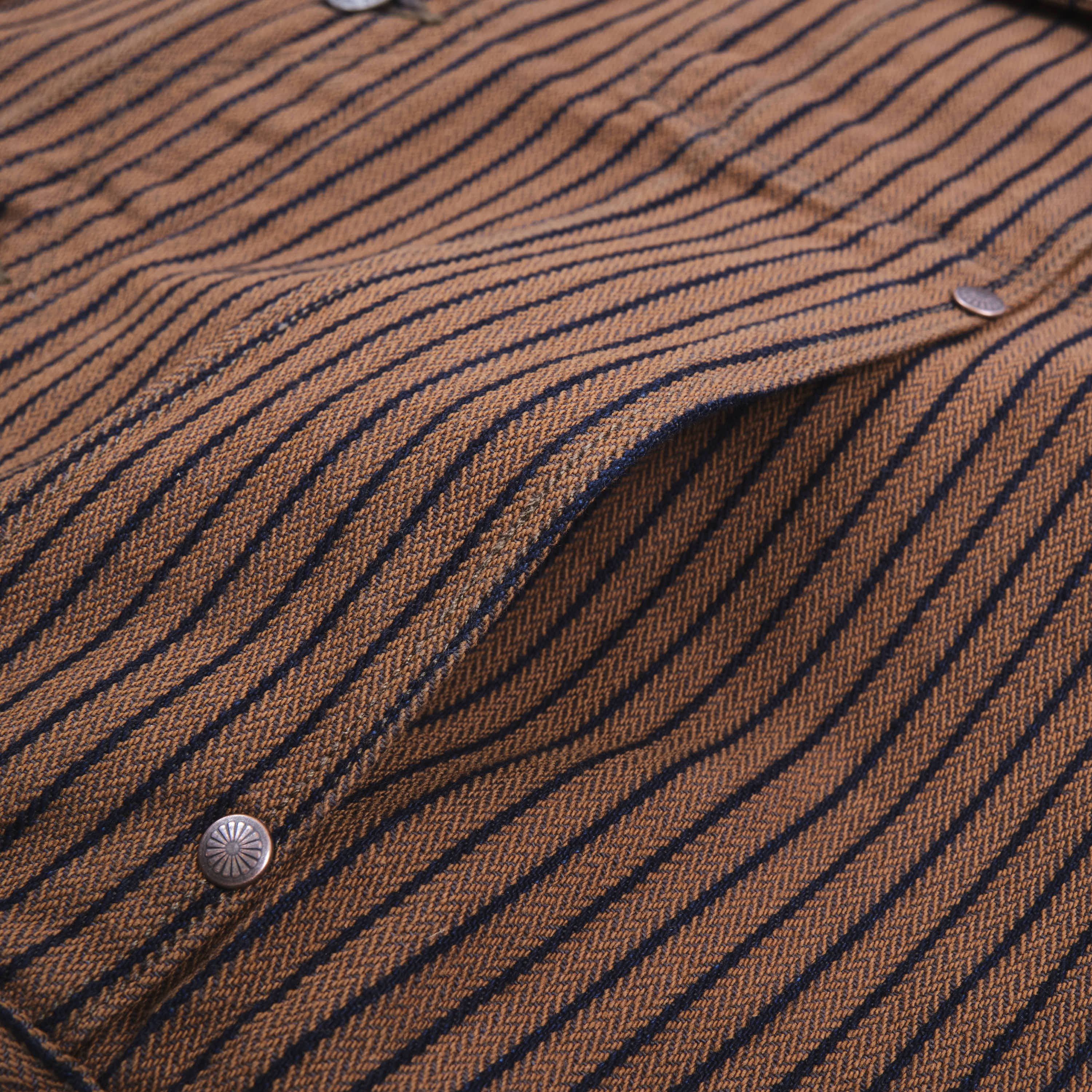 High Low Brown Herringbone Dobby Jacket
