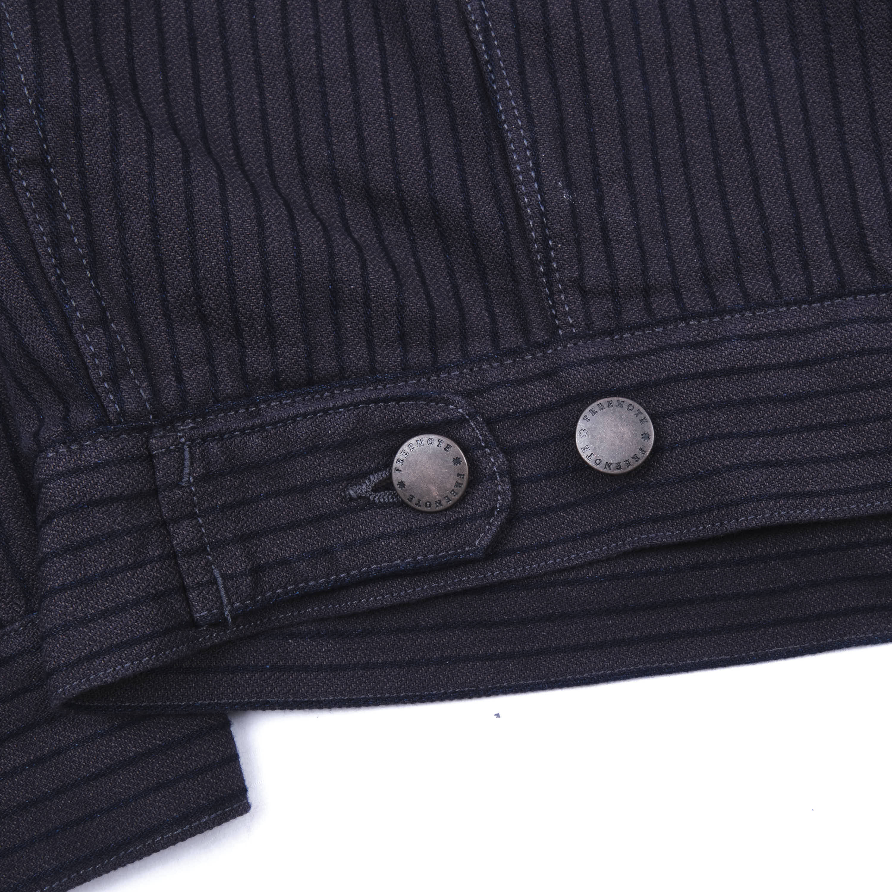 High Low Indigo Herringbone Dobby Jacket