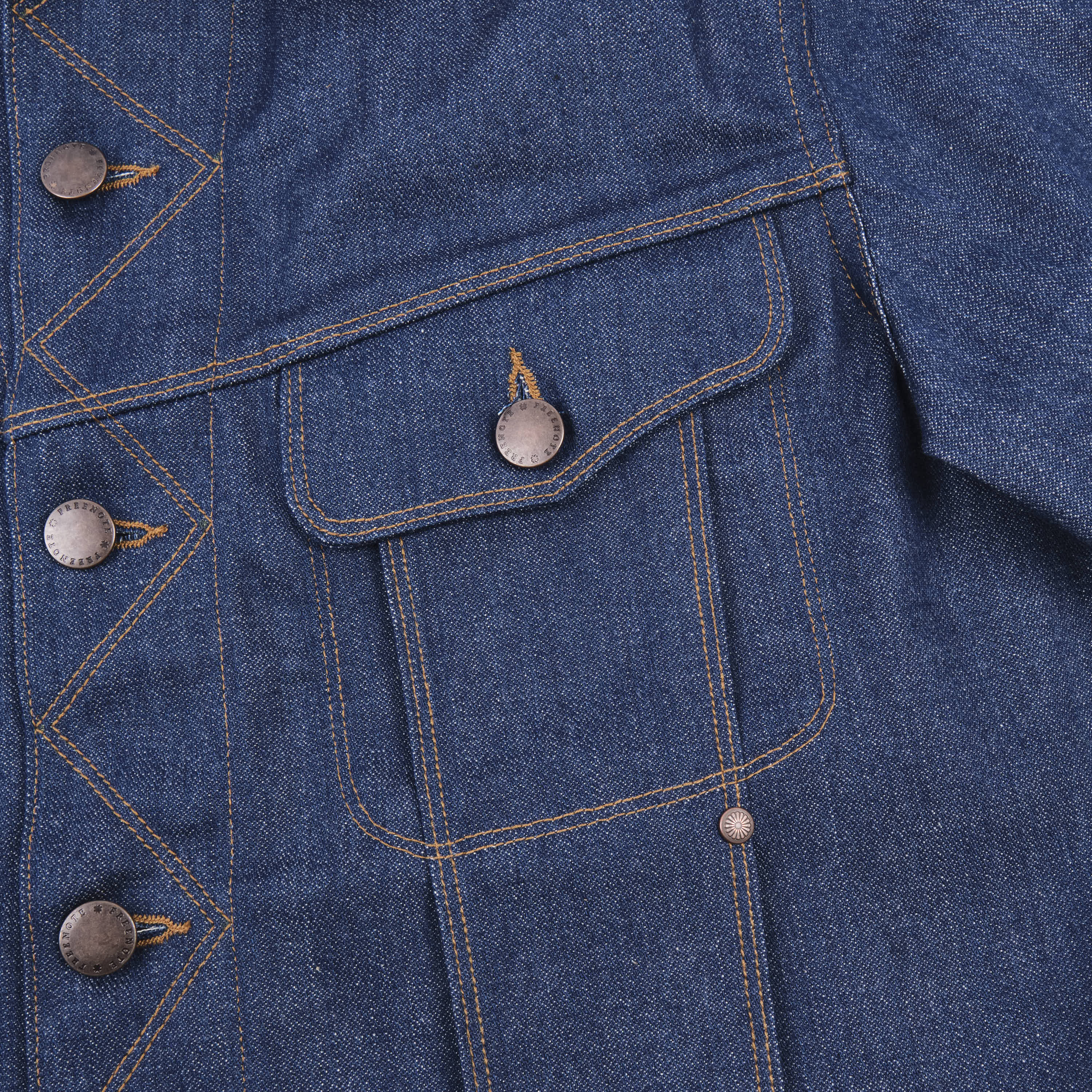 High Low 12 Ounce Vintage Blue Denim Jacket