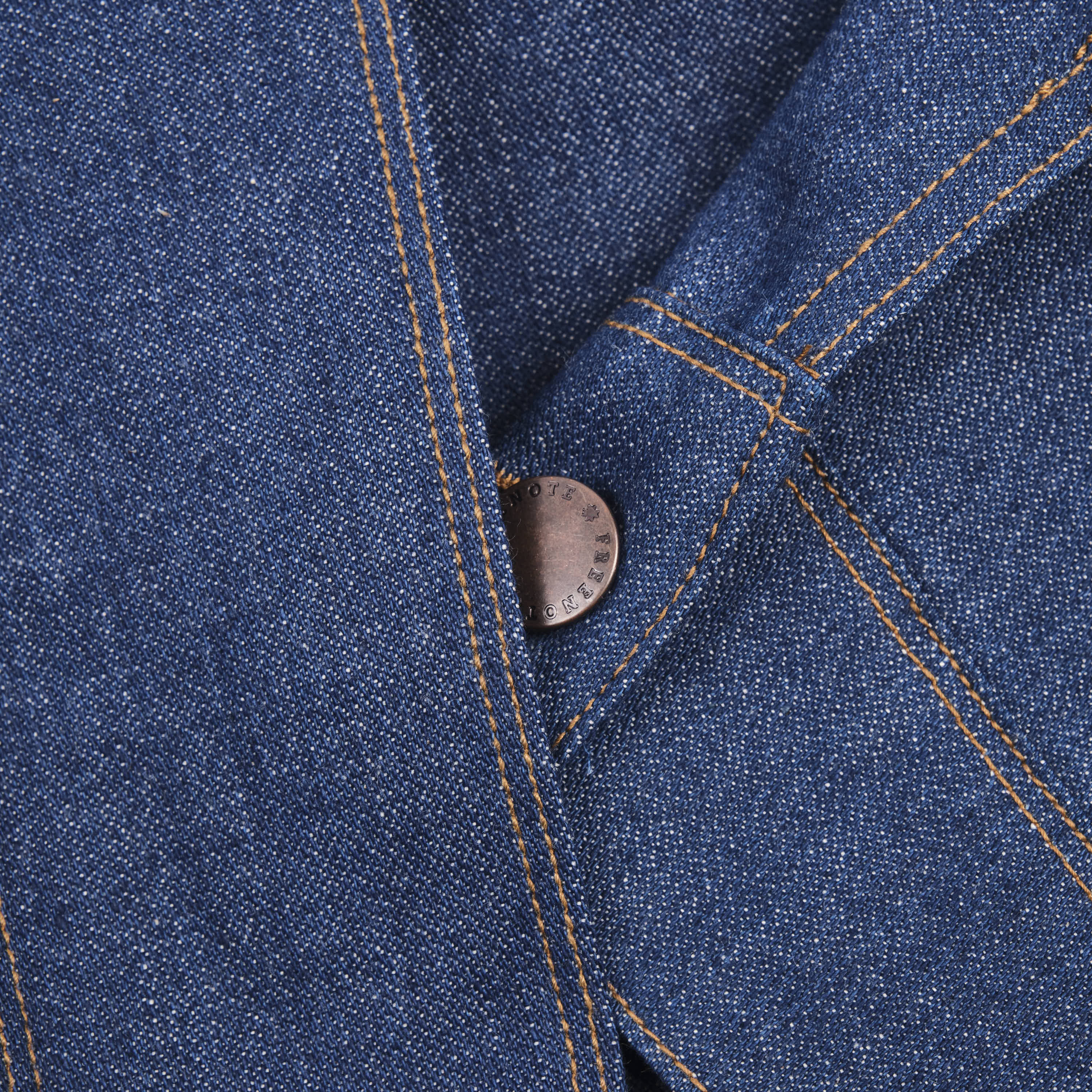 High Low 12 Ounce Vintage Blue Denim Jacket