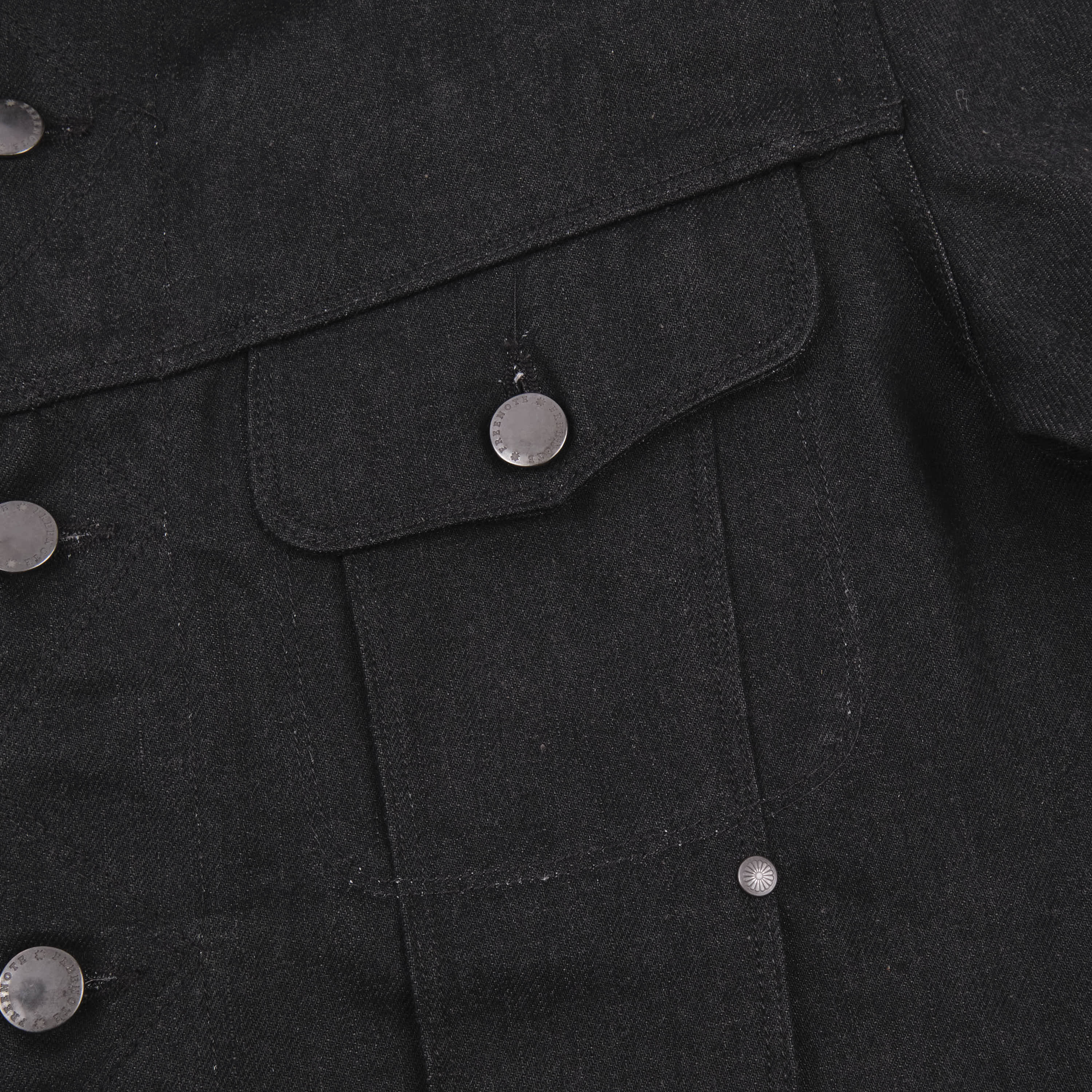 High Low 14.25 Ounce Black Grey Denim Jacket