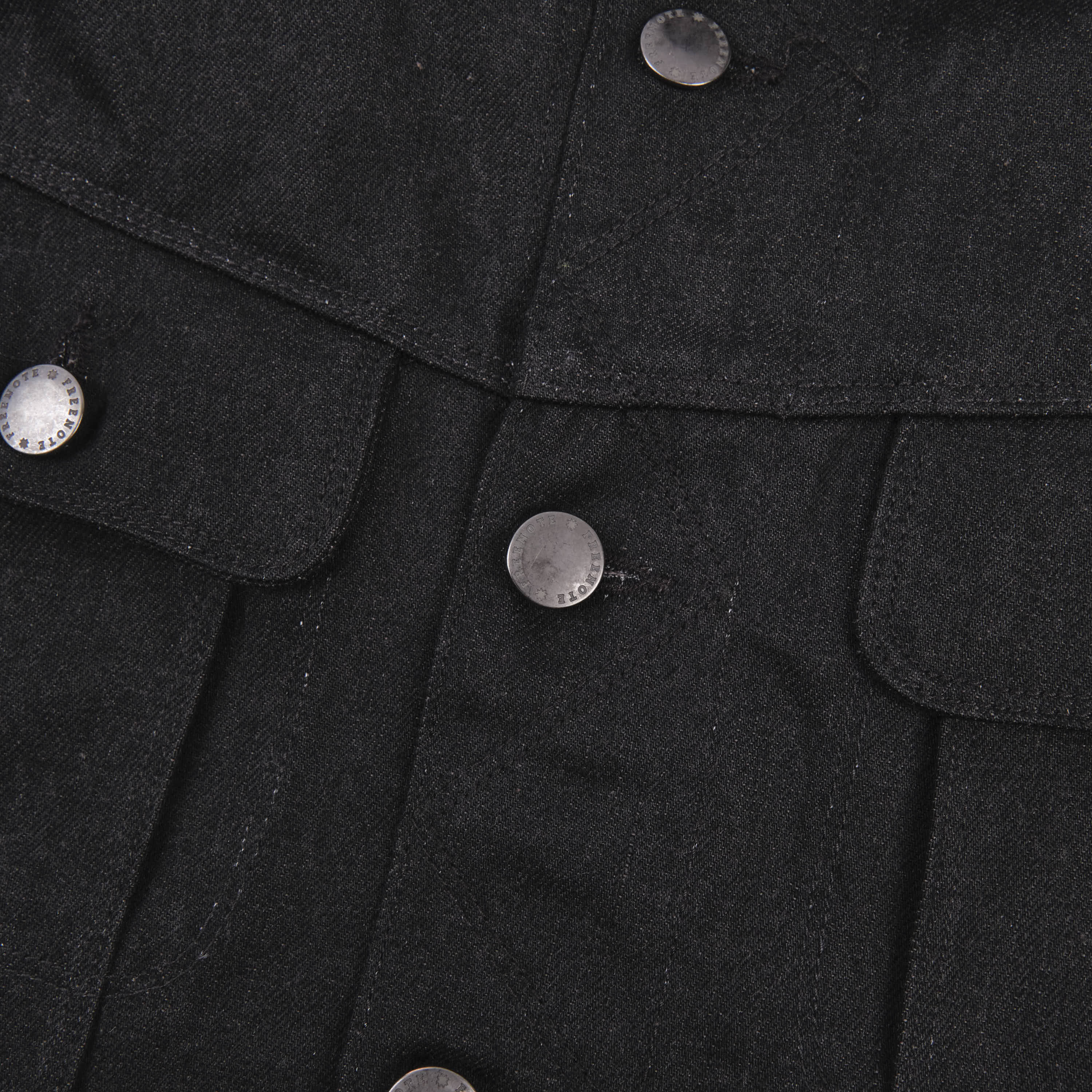 High Low 14.25 Ounce Black Grey Denim Jacket