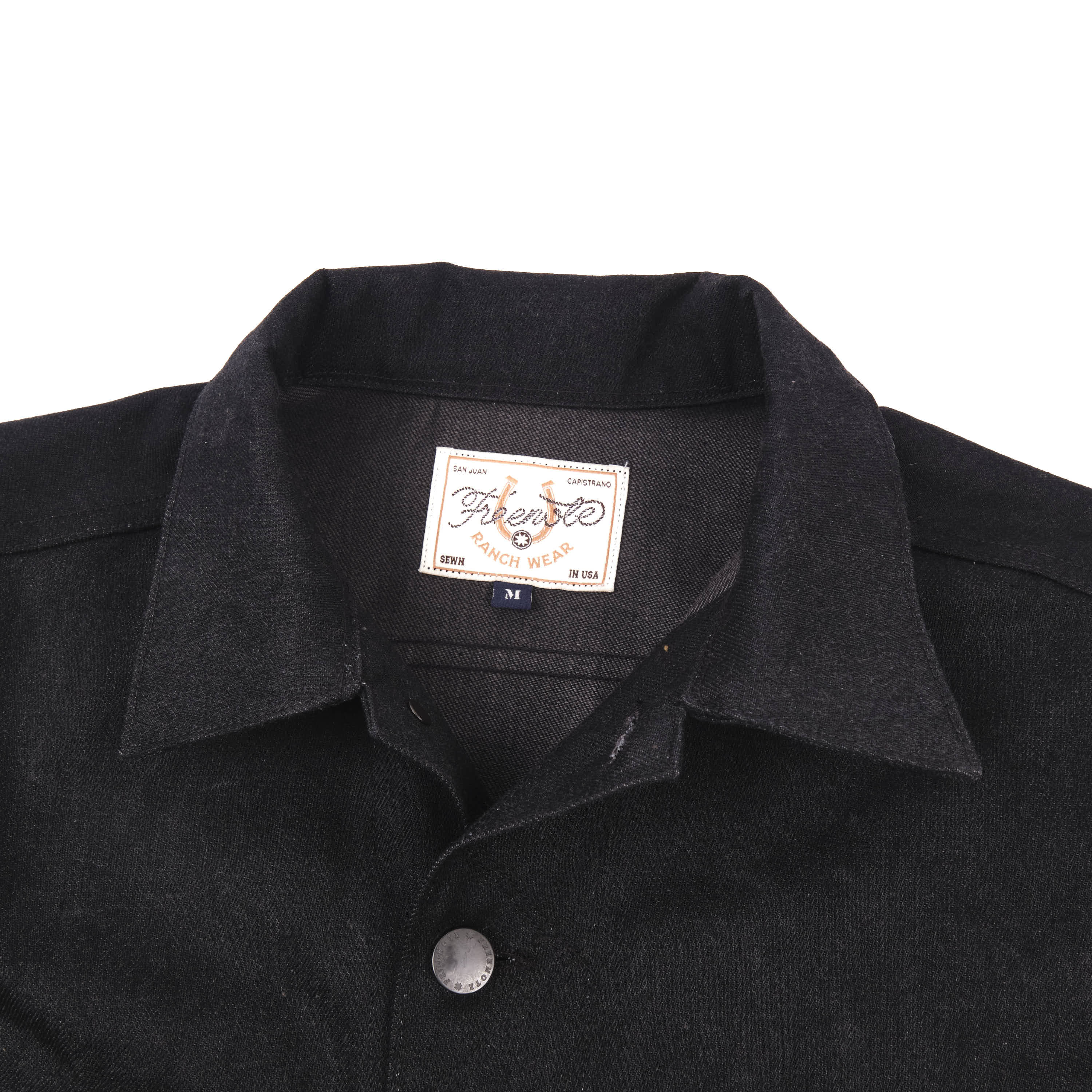 High Low 14.25 Ounce Black Grey Denim Jacket