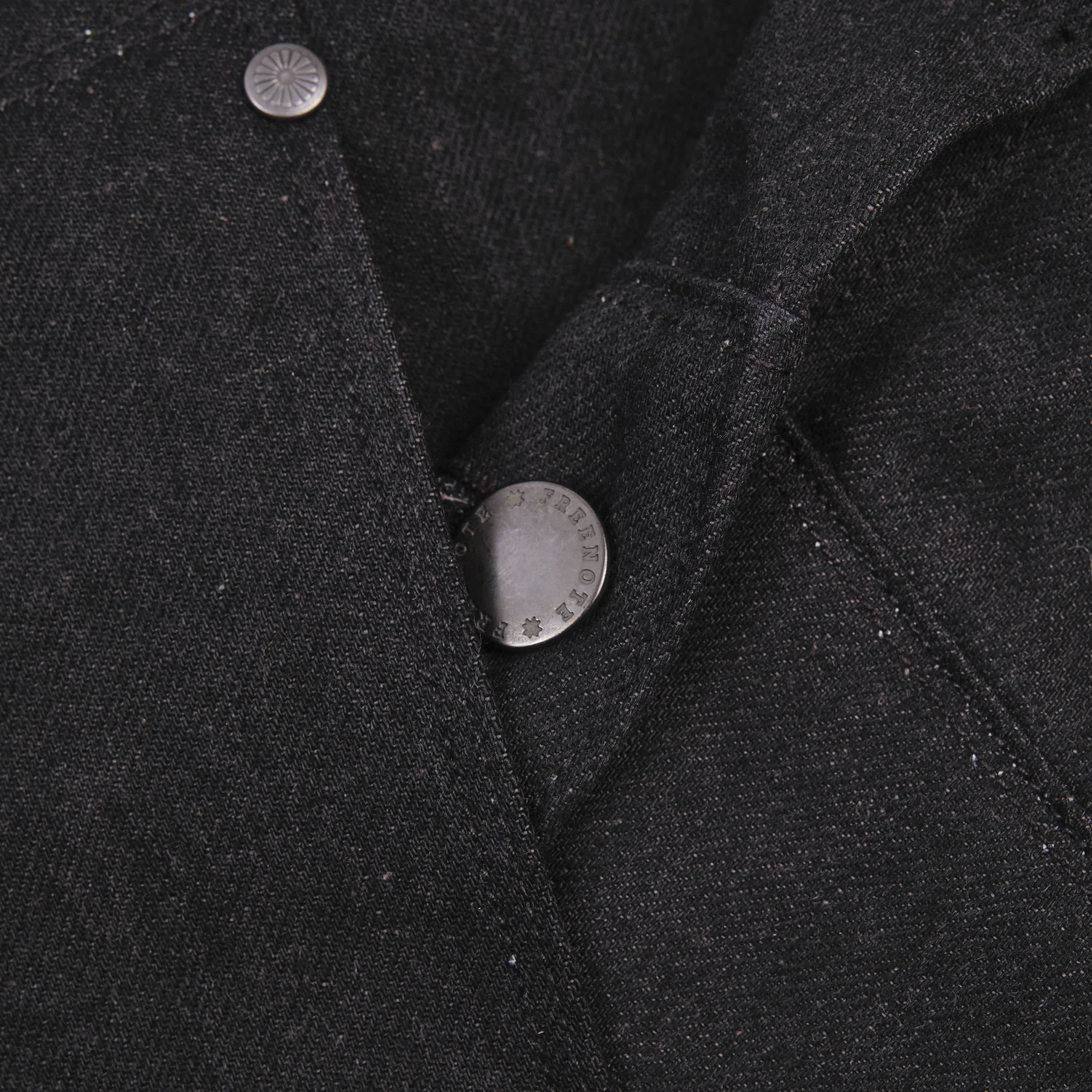 High Low 14.25 Ounce Black Grey Denim Jacket