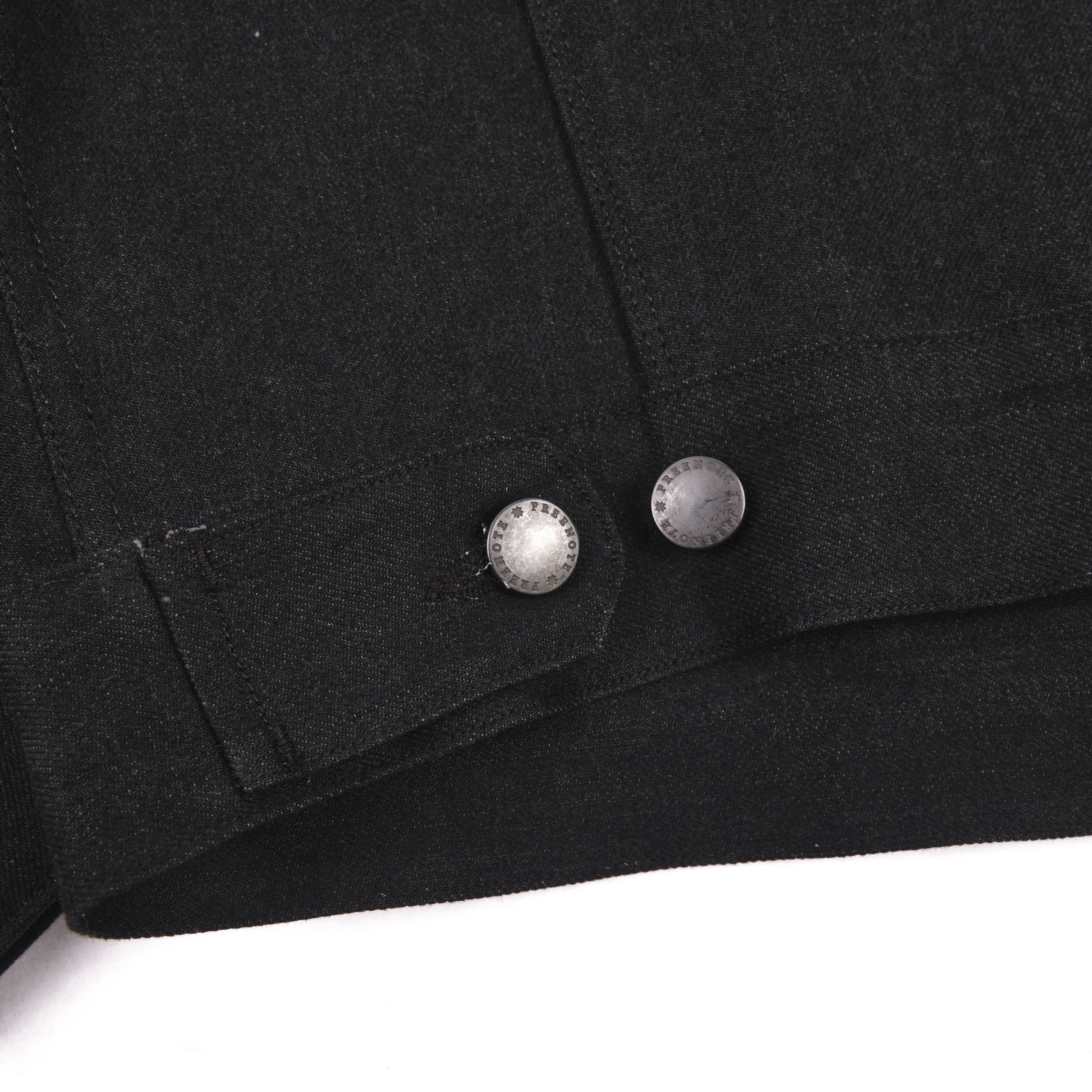 High Low 14.25 Ounce Black Grey Denim Jacket
