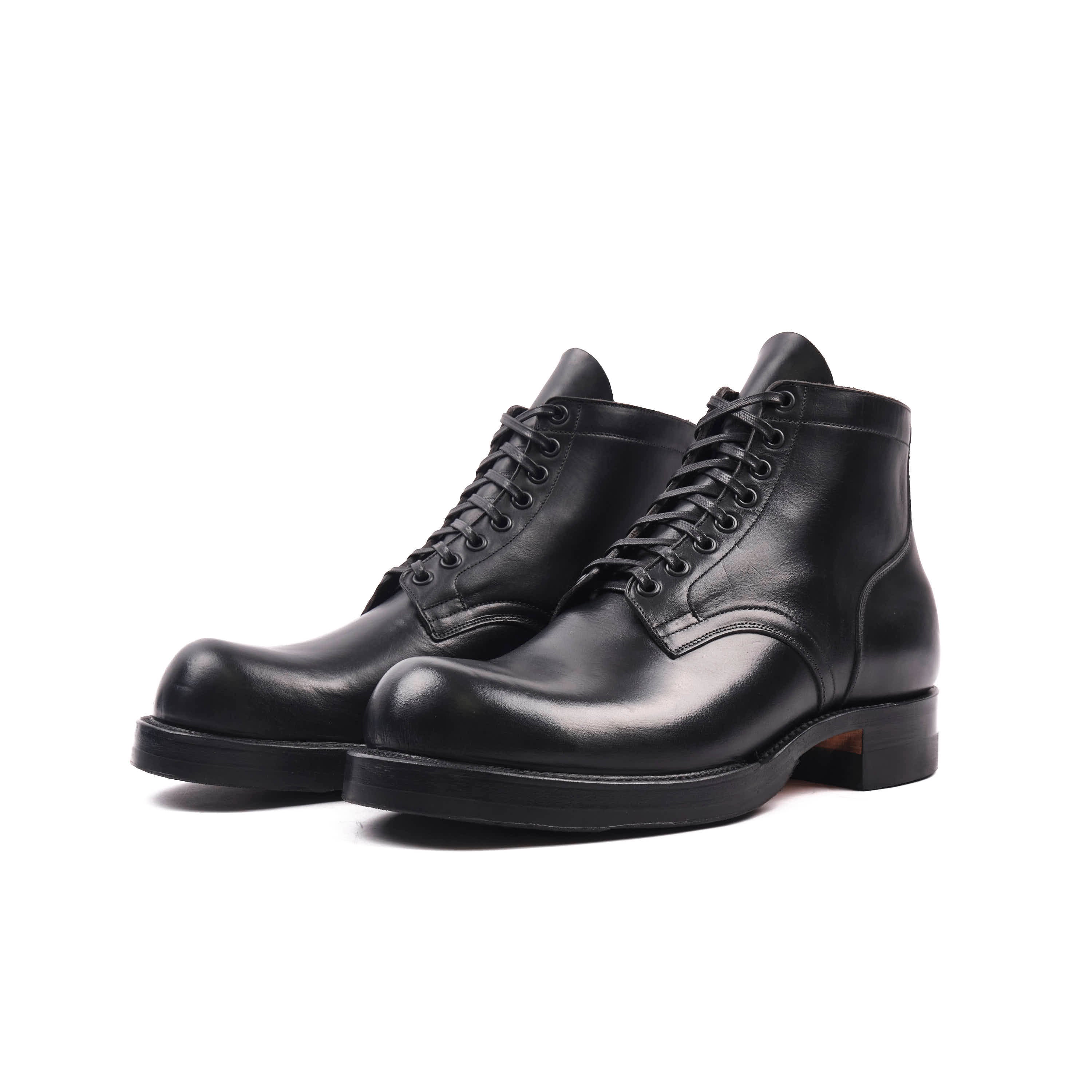 FREENOTE CLOTH X VIBERG SERVICE BOOT - 2045 LAST - HORWEEN BLACK STRUCK THROUGH CHROMEXCEL