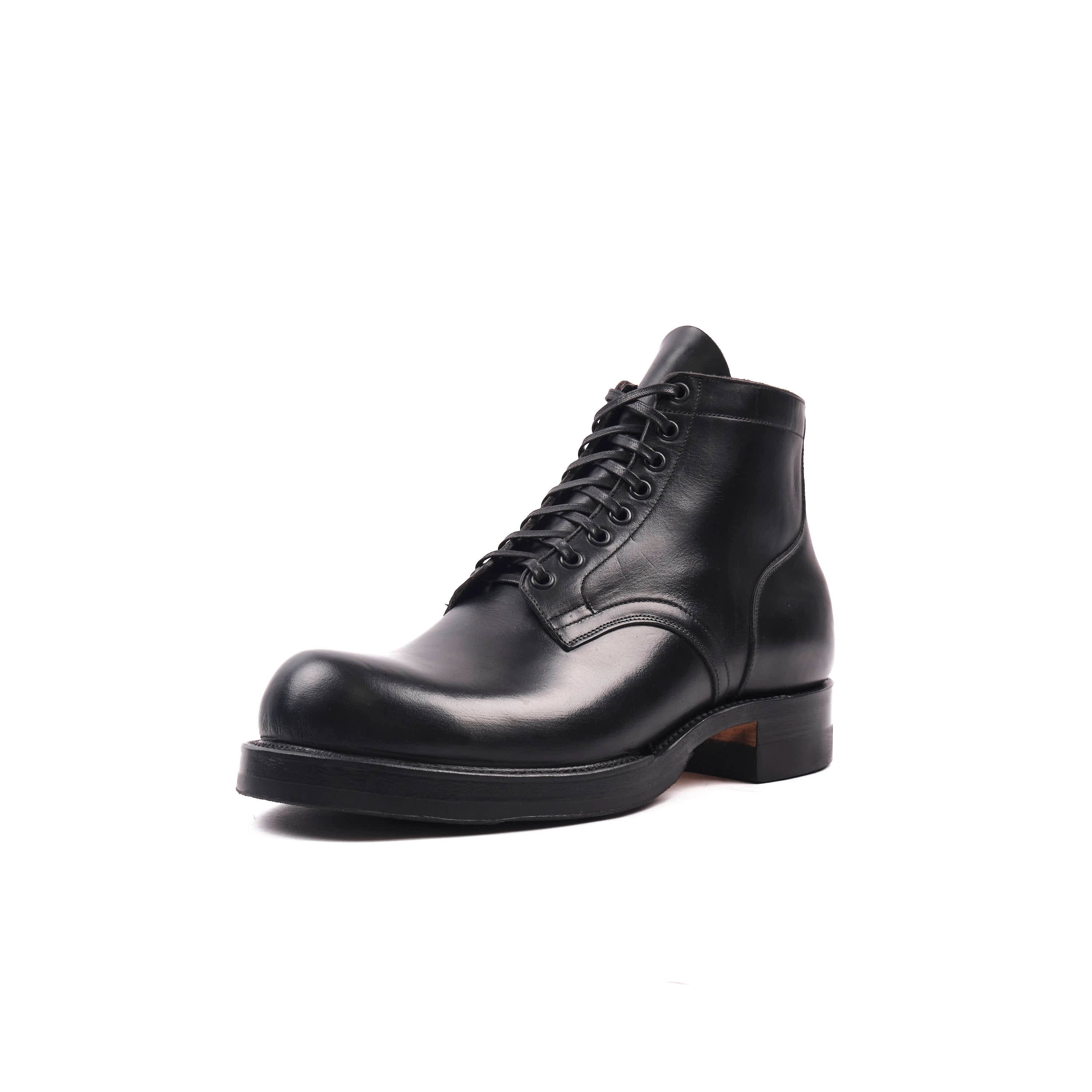 FREENOTE CLOTH X VIBERG SERVICE BOOT - 2045 LAST - HORWEEN BLACK STRUCK THROUGH CHROMEXCEL