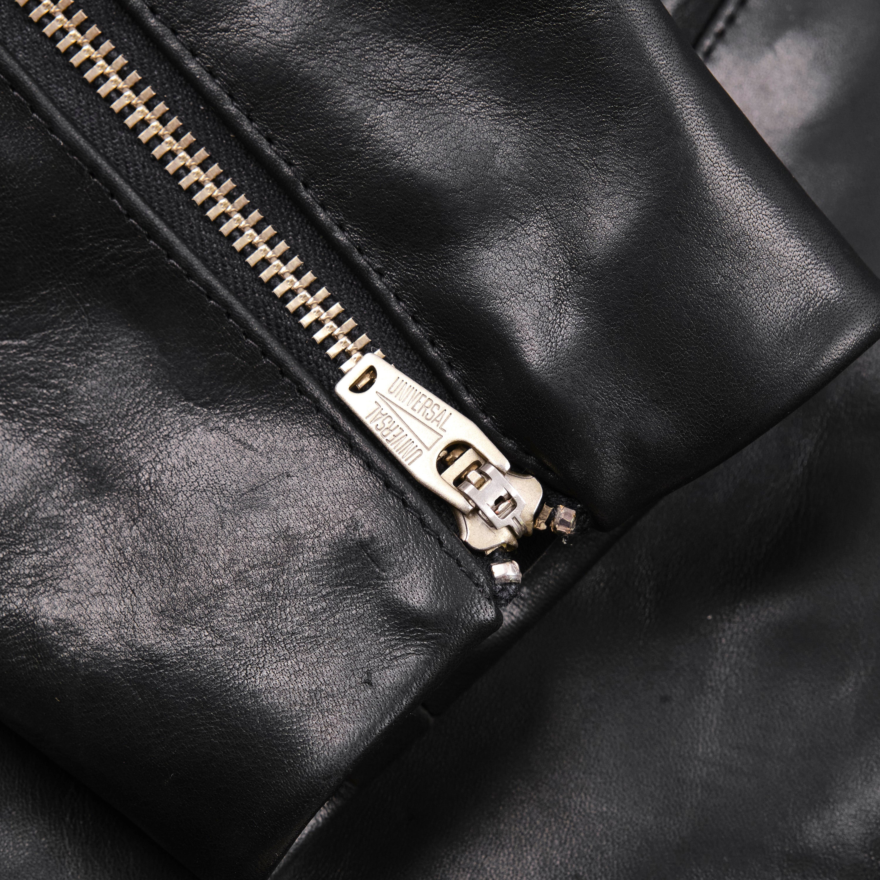 Mooch Moto Jacket Black Bull Leather