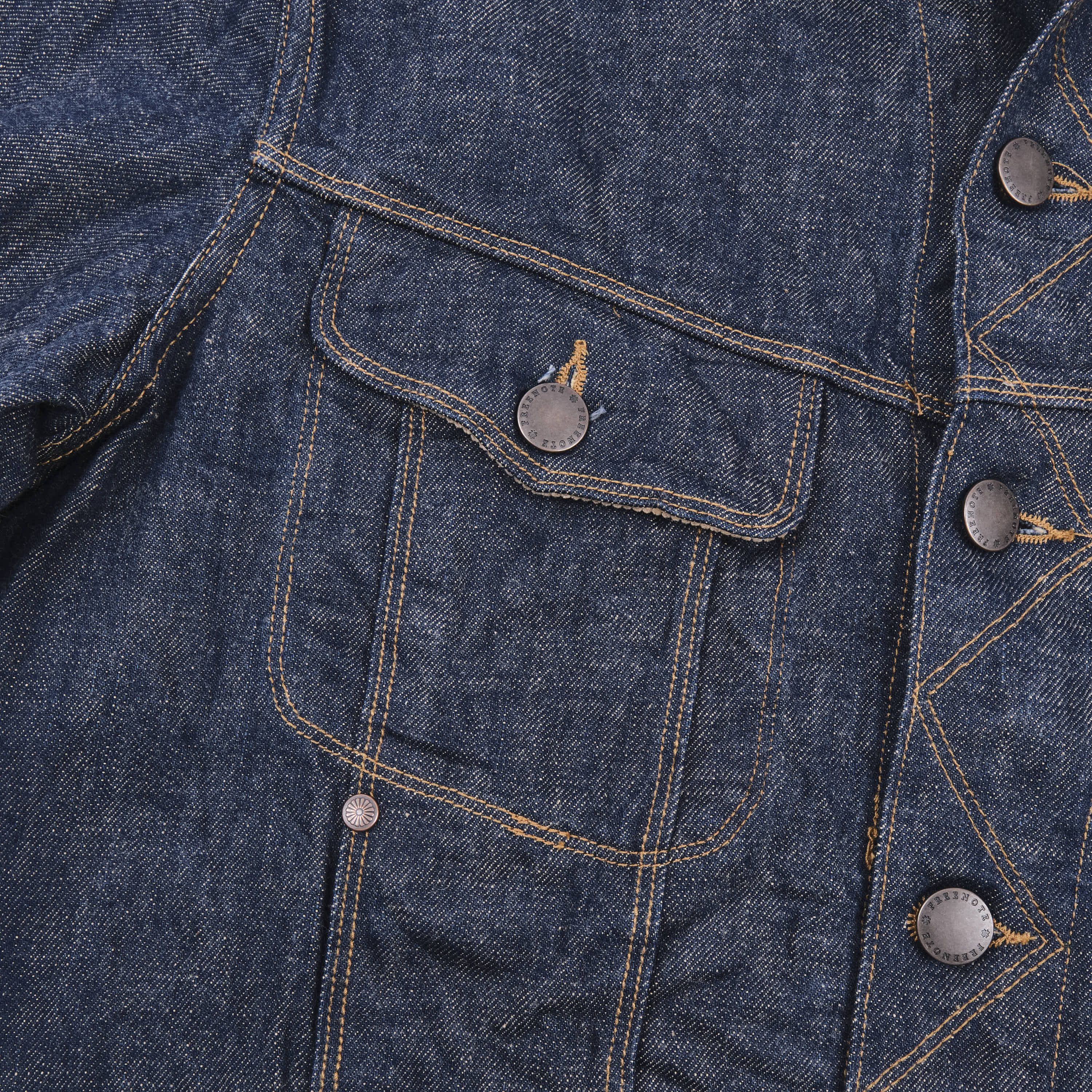 High Low 13 Ounce Natural Indigo Rinsed Jacket