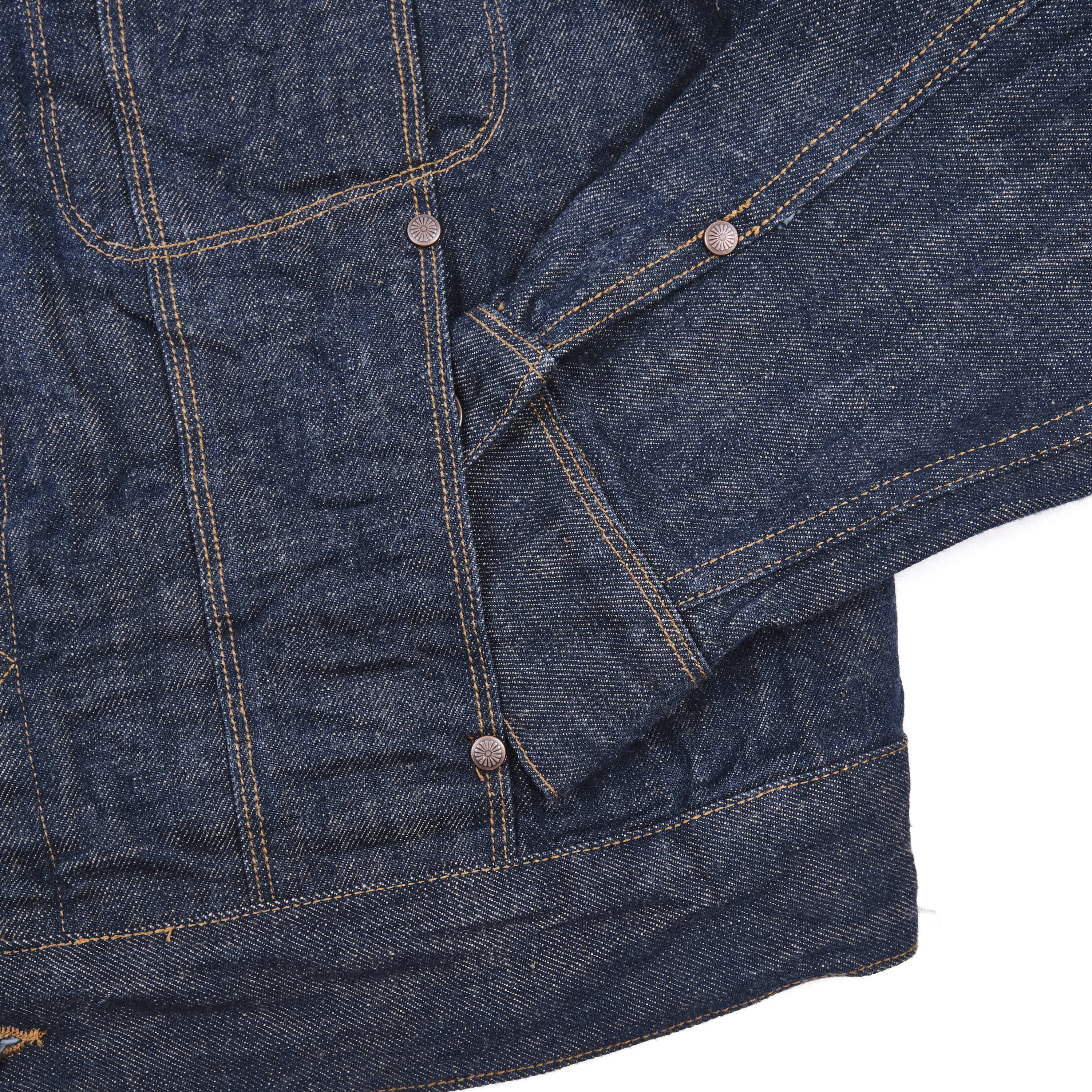 High Low 13 Ounce Natural Indigo Rinsed Jacket