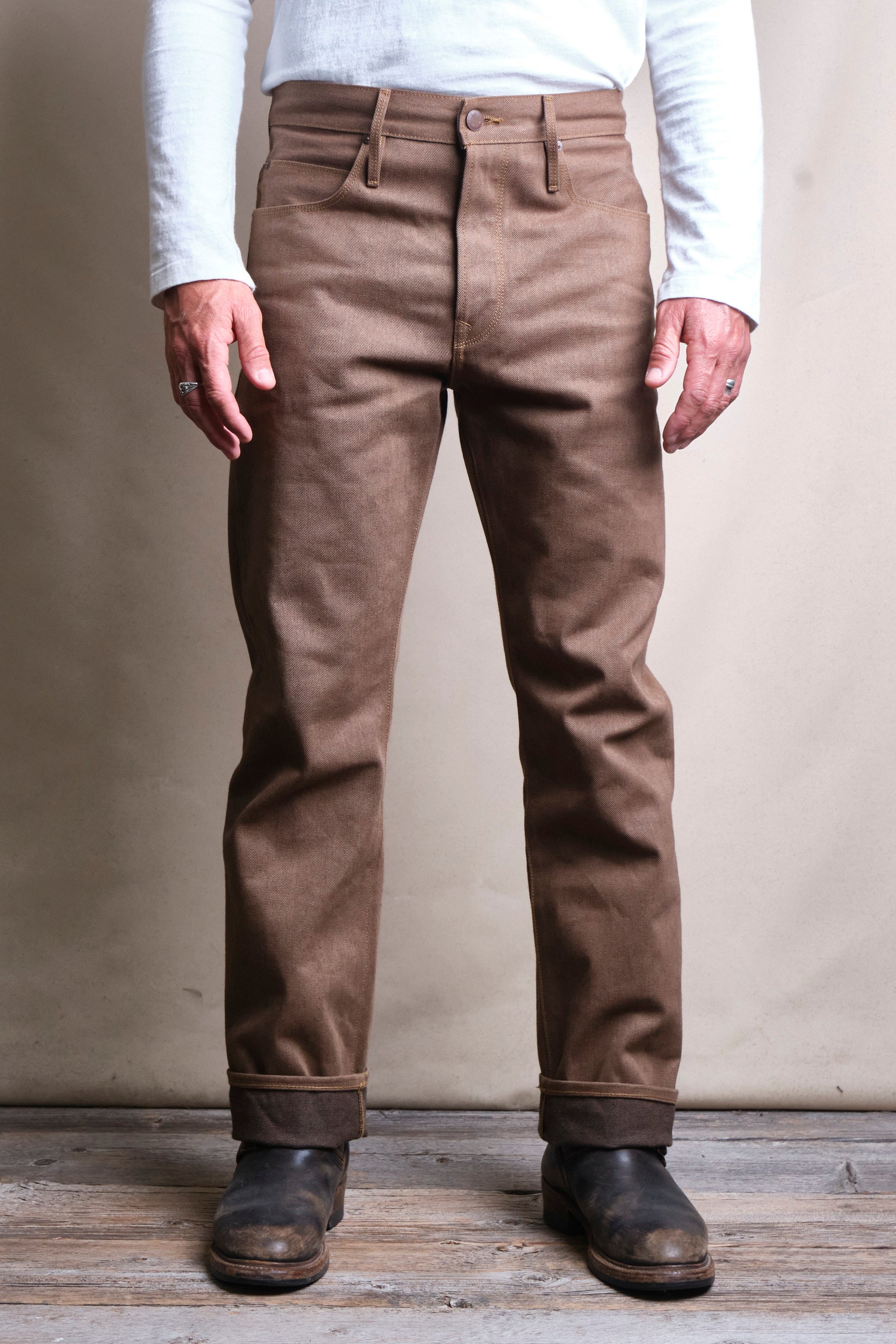 Belford Straight <span>15 ounce Brown Denim</span>