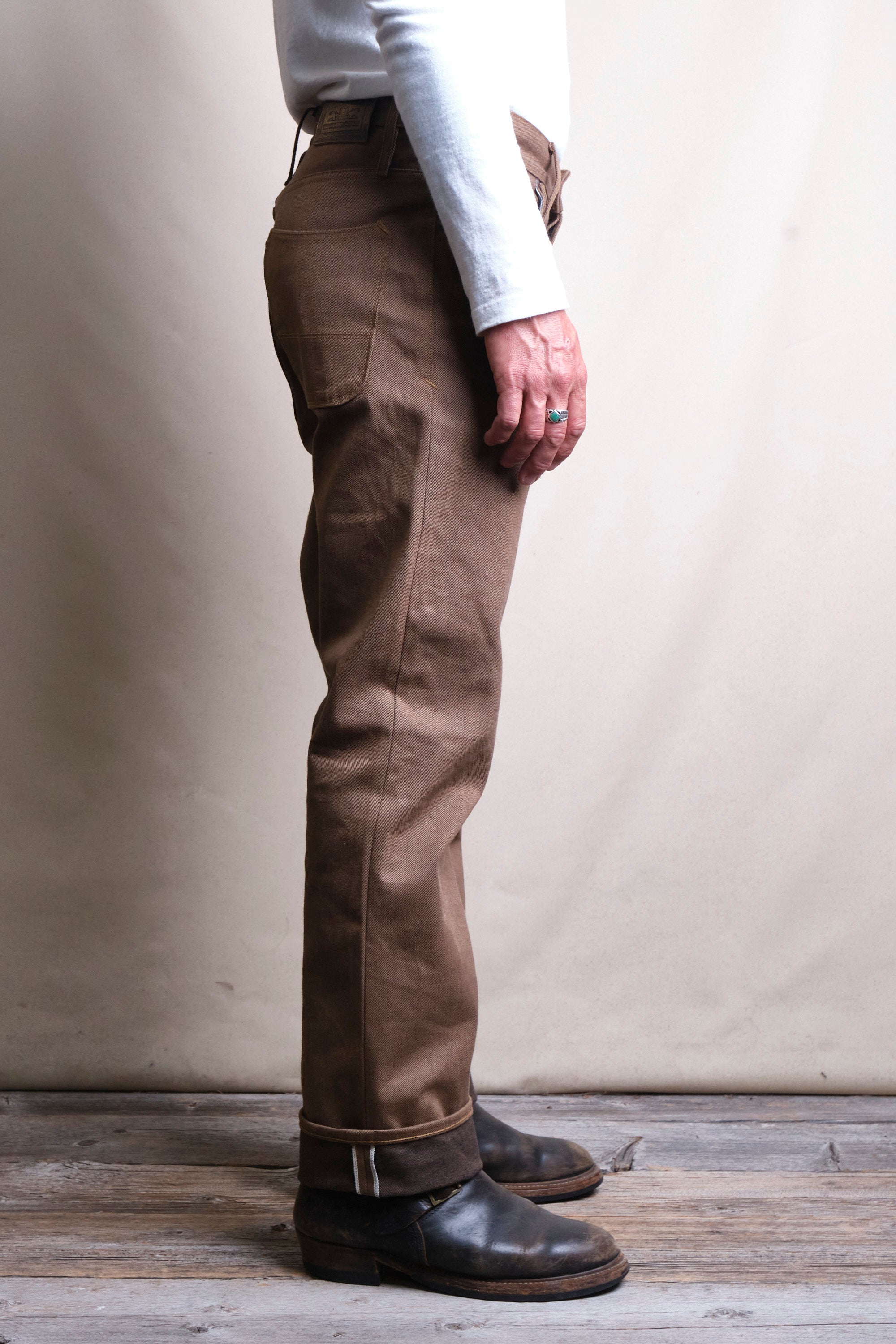 Belford Straight <span>15 ounce Brown Denim</span>