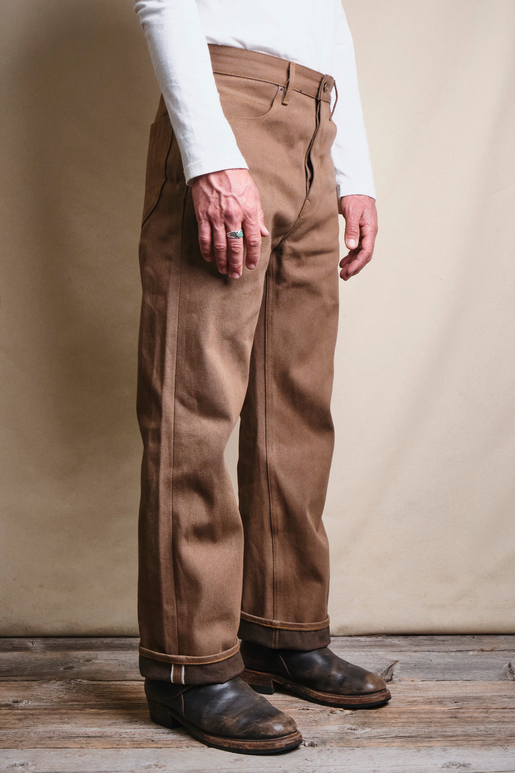 Modesto 15 Ounce Brown Denim