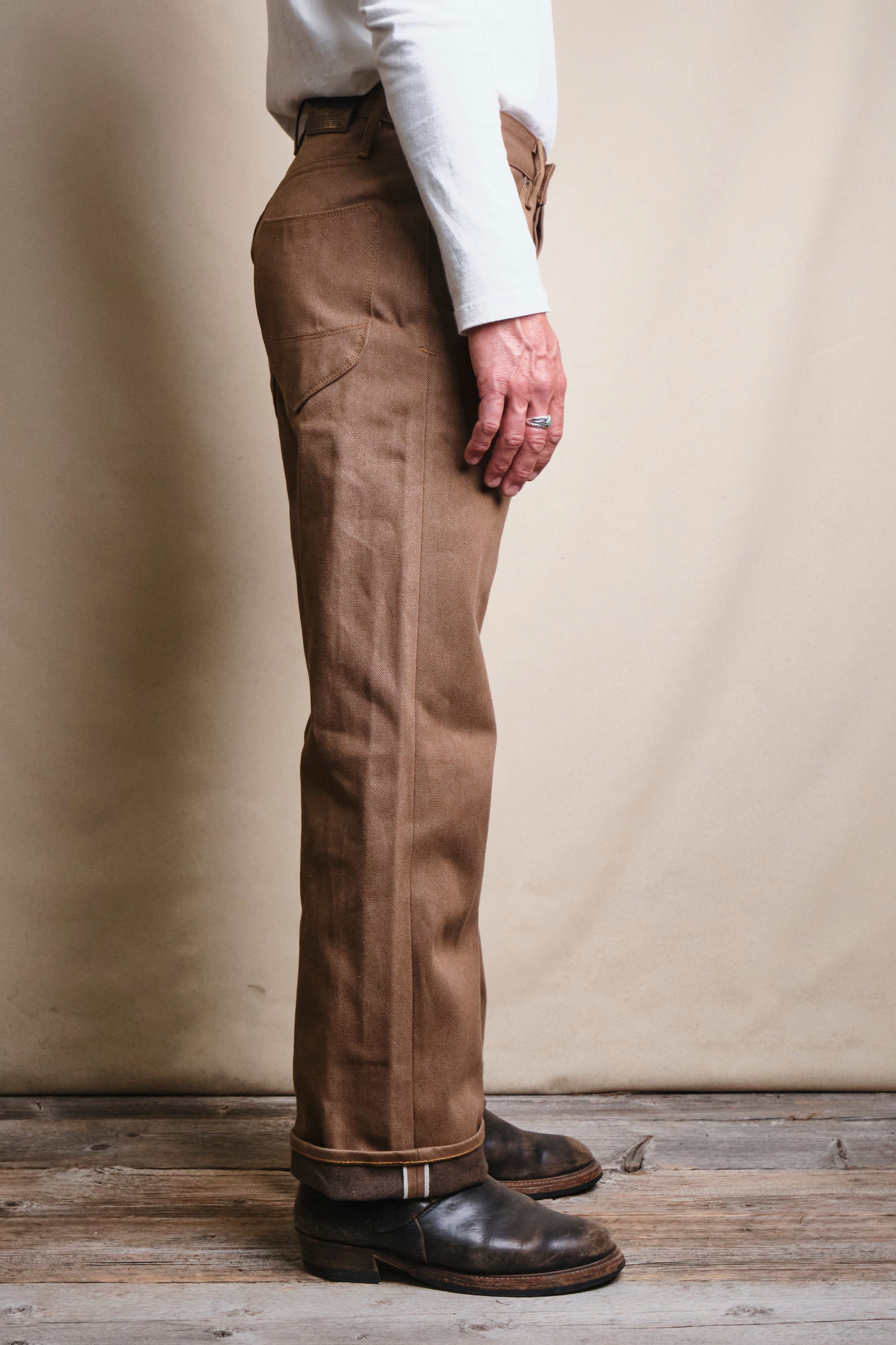Modesto 15 Ounce Brown Denim