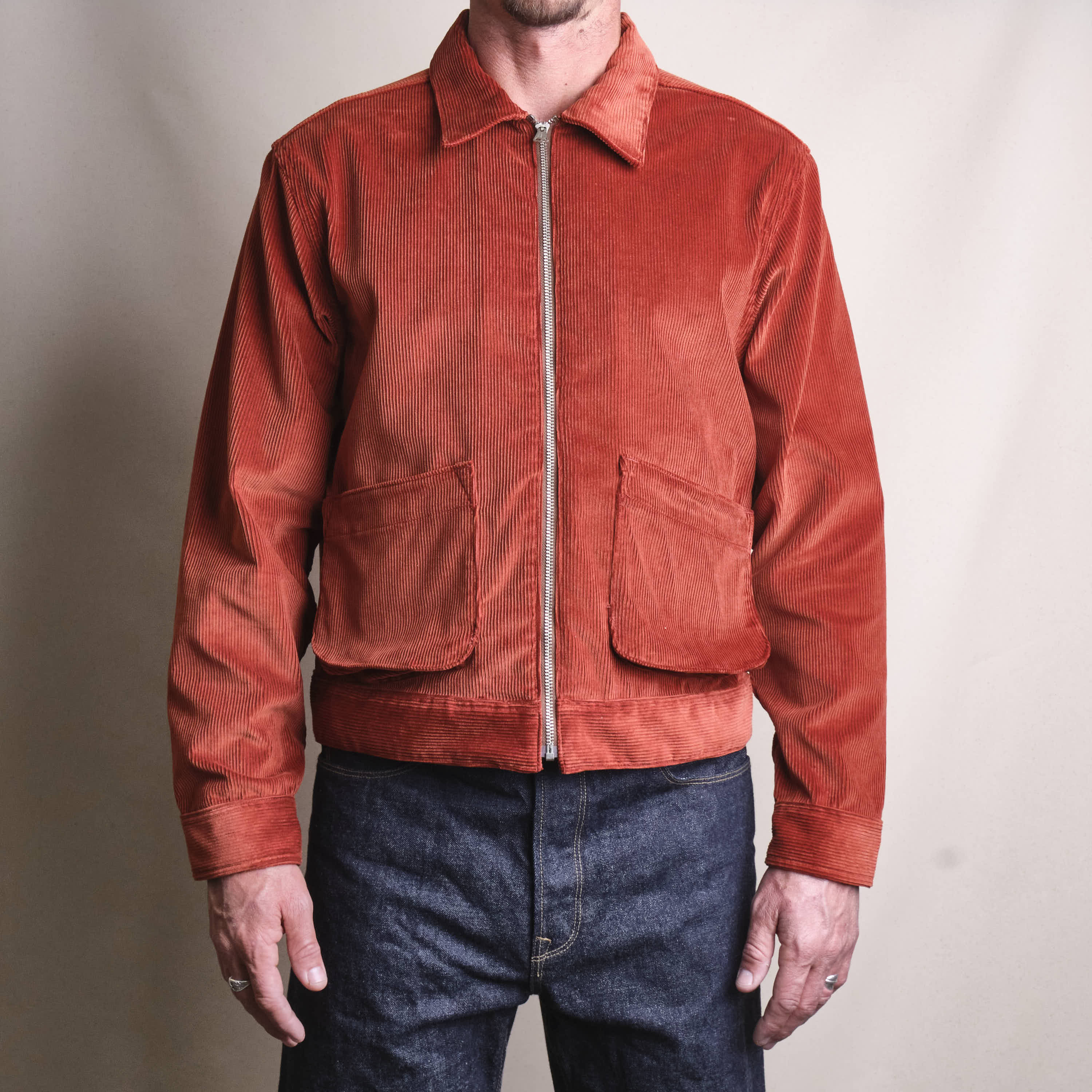 Meeks Jacket Terracotta Corduroy