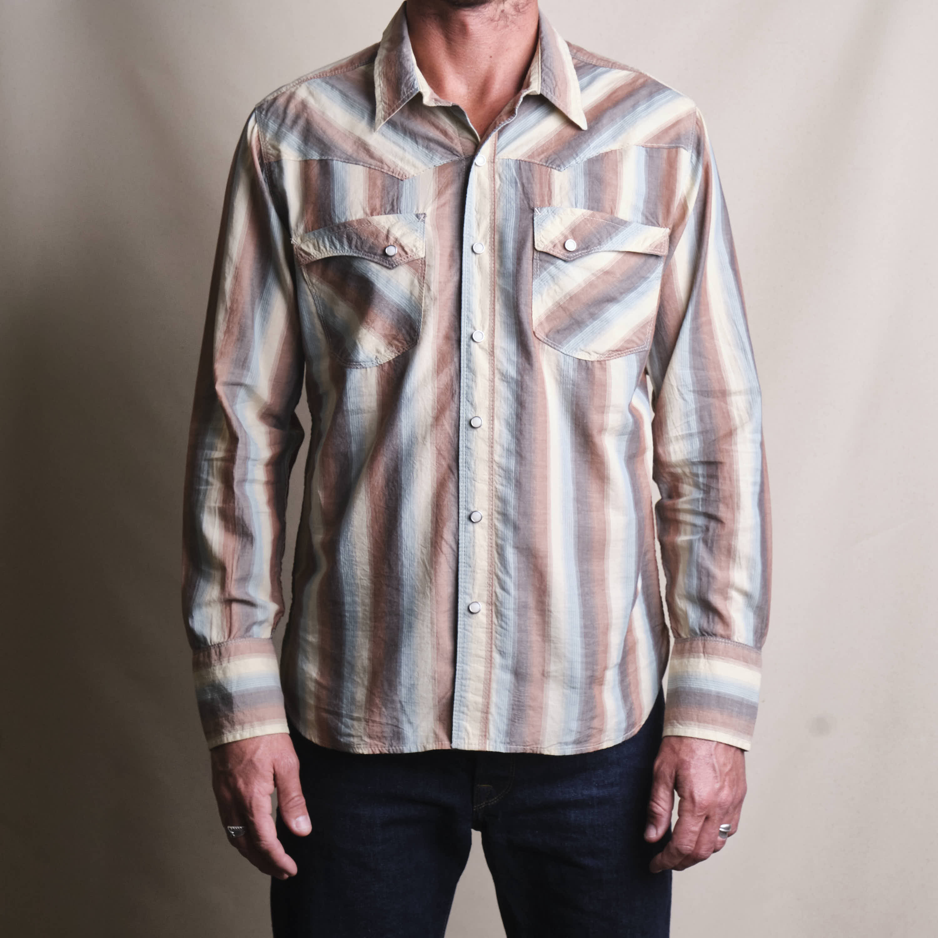 Calico Dusty Desert Stripe