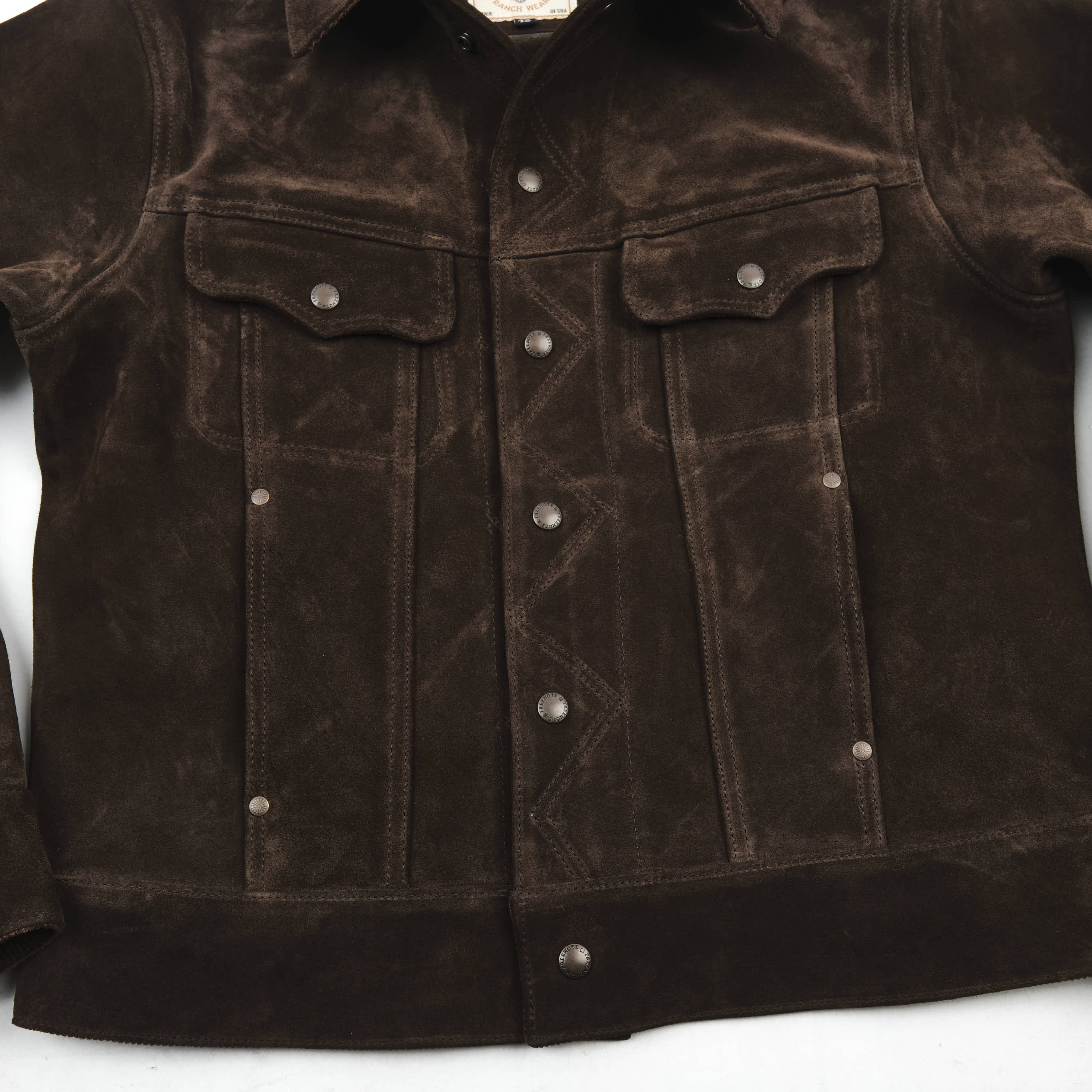 High Low 1.4mm Chocolate Suede Jacket
