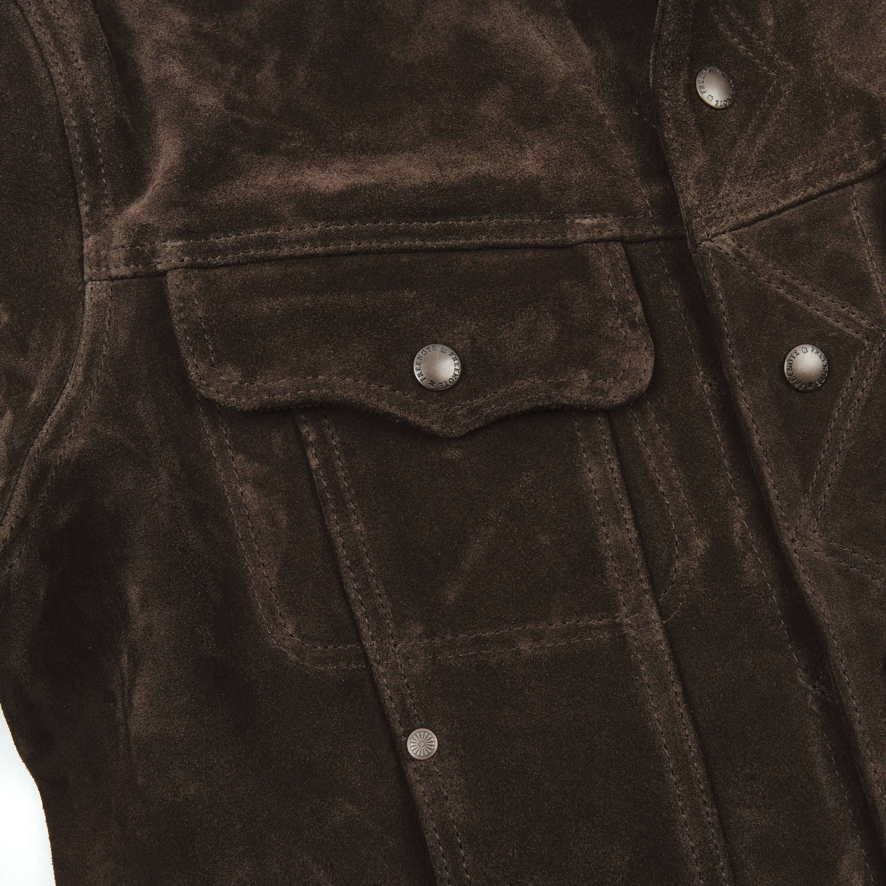 High Low 1.4mm Chocolate Suede Jacket
