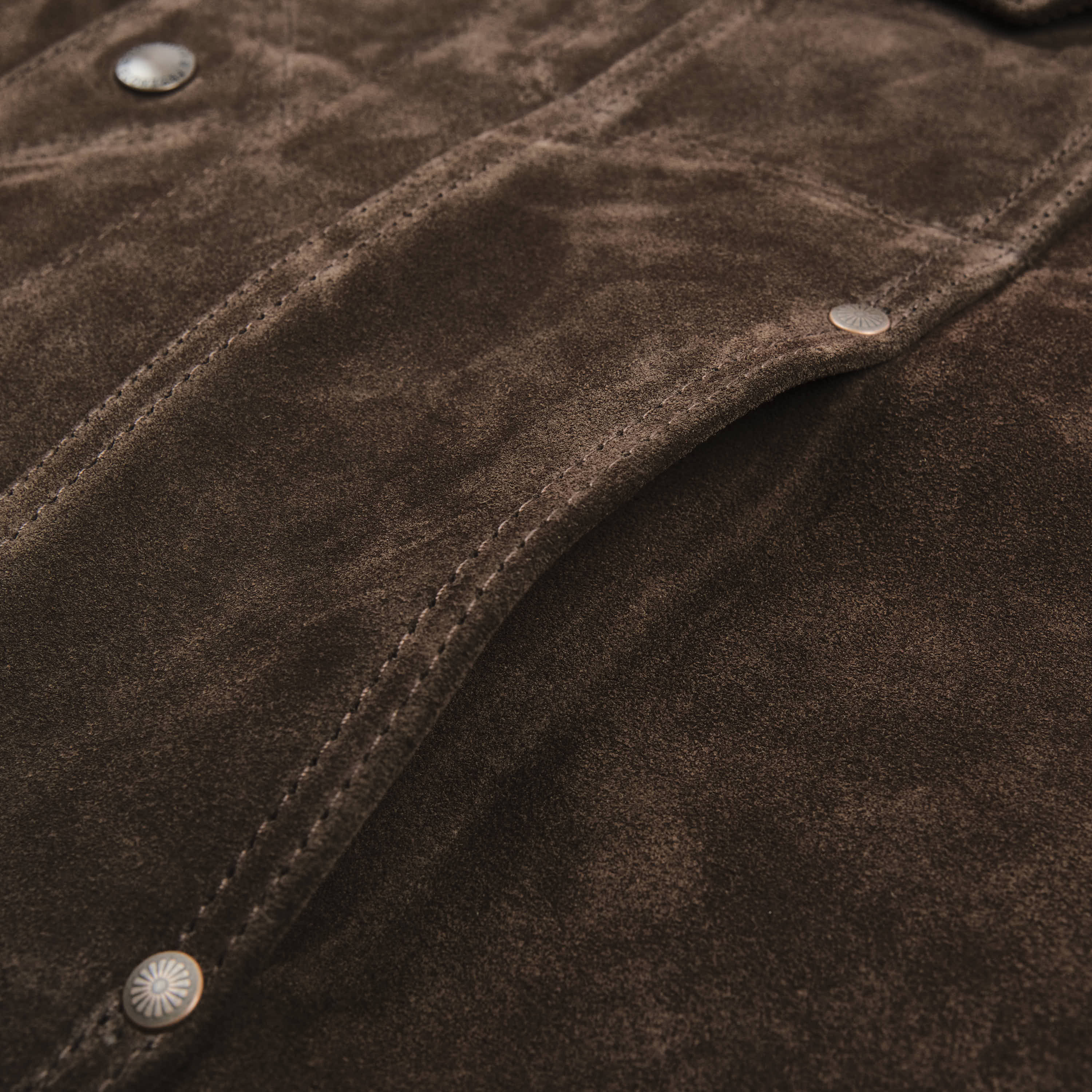 High Low 1.4mm Chocolate Suede Jacket