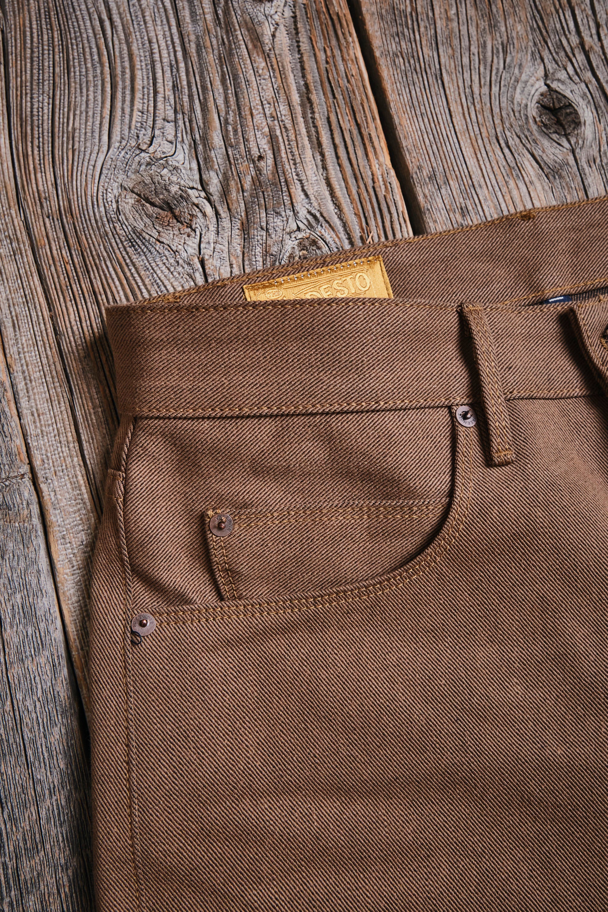 Modesto 15 Ounce Brown Denim