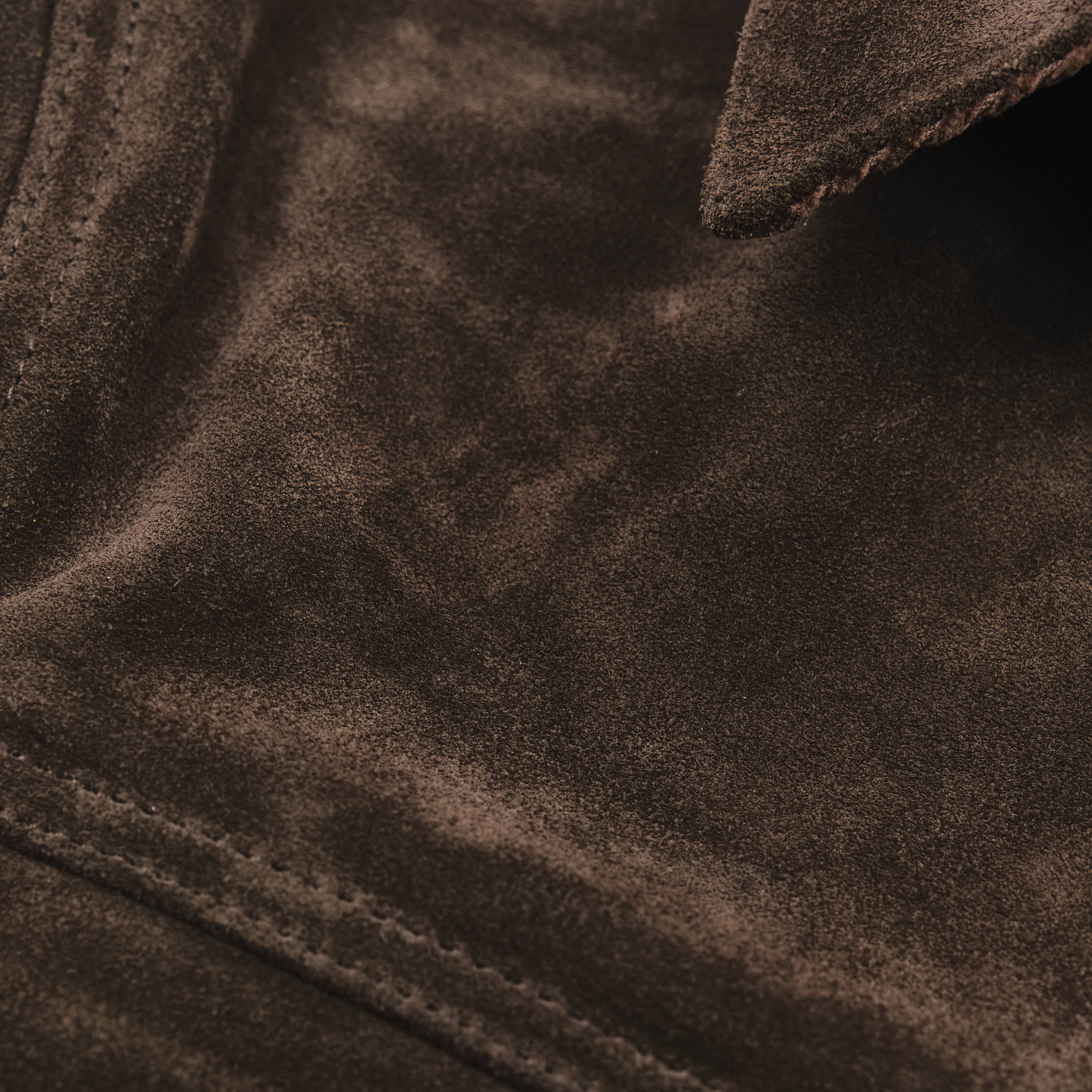 High Low 1.4mm Chocolate Suede Jacket