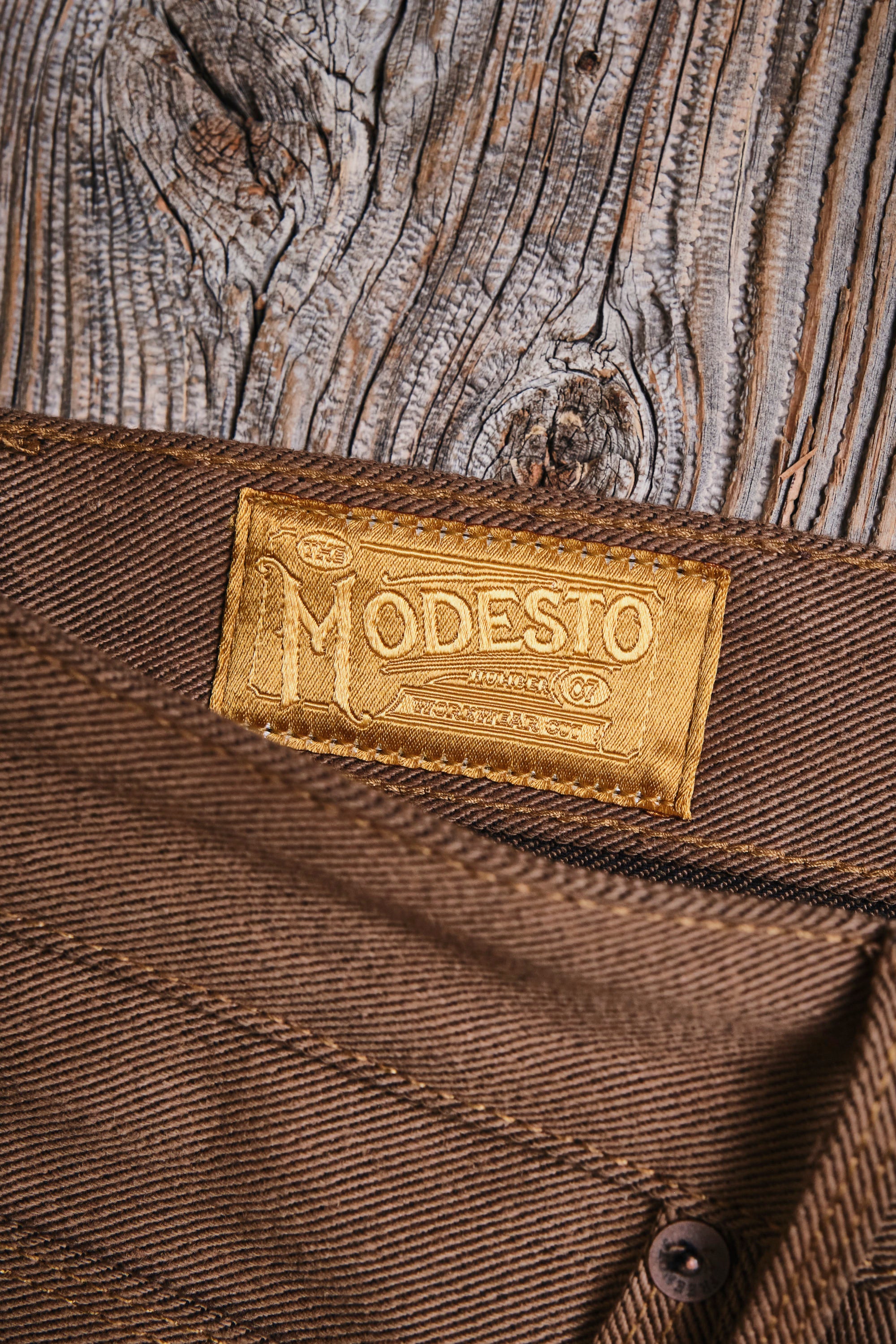 Modesto 15 Ounce Brown Denim