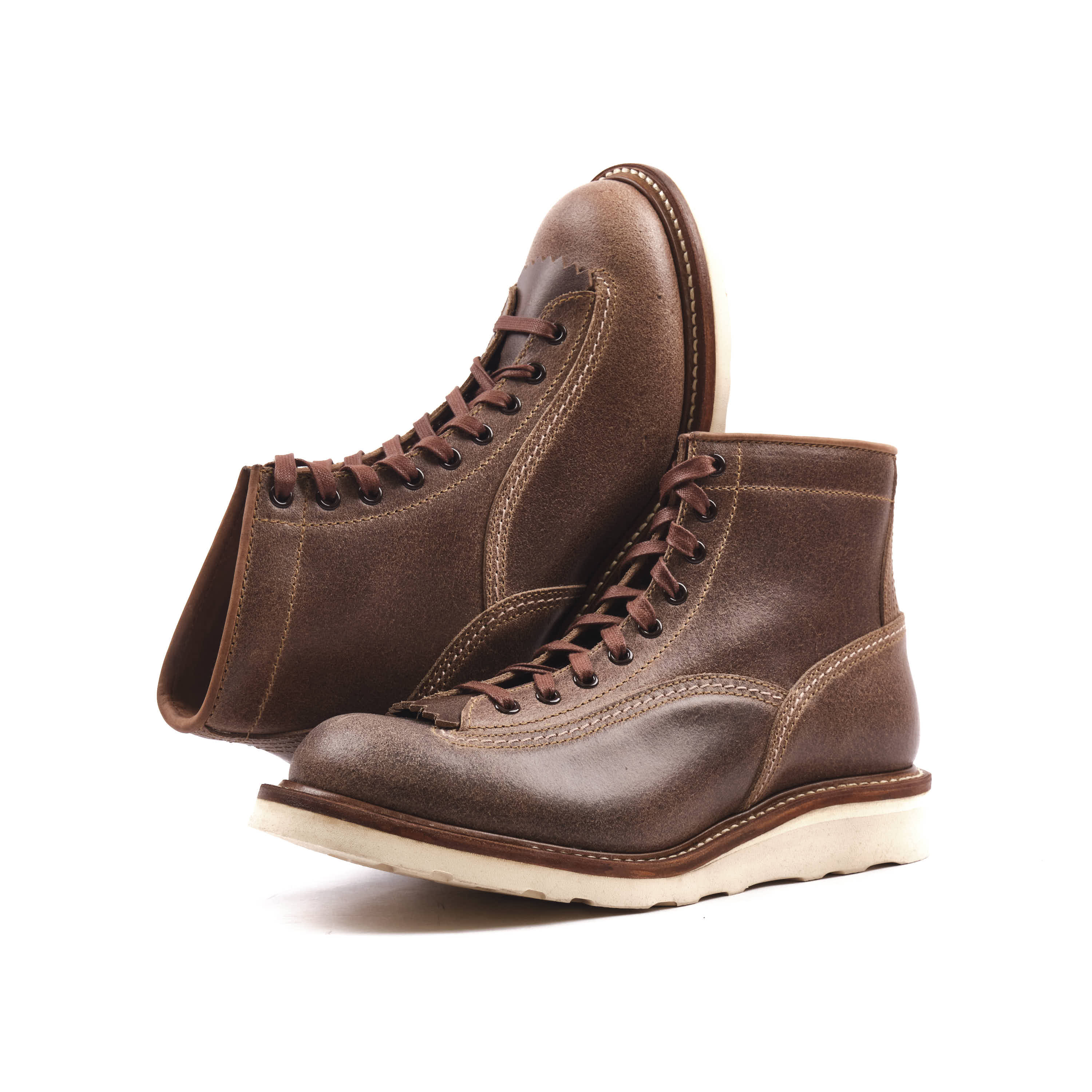 John Lofgren Donkey Puncher Boots - Horween Natural Waxed Flesh