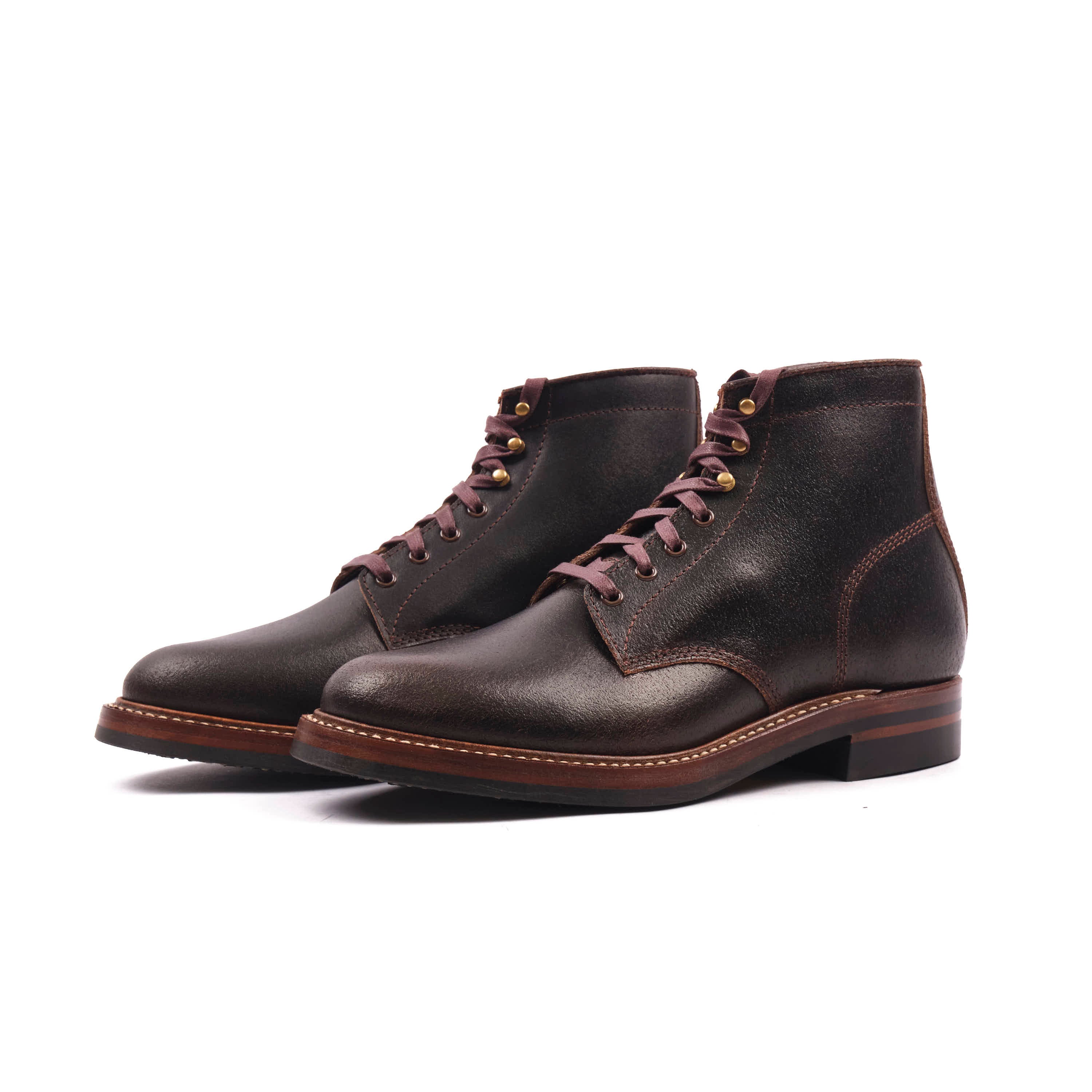 John Lofgren El Capitan Boots - Horween Dark Brown Waxed Flesh