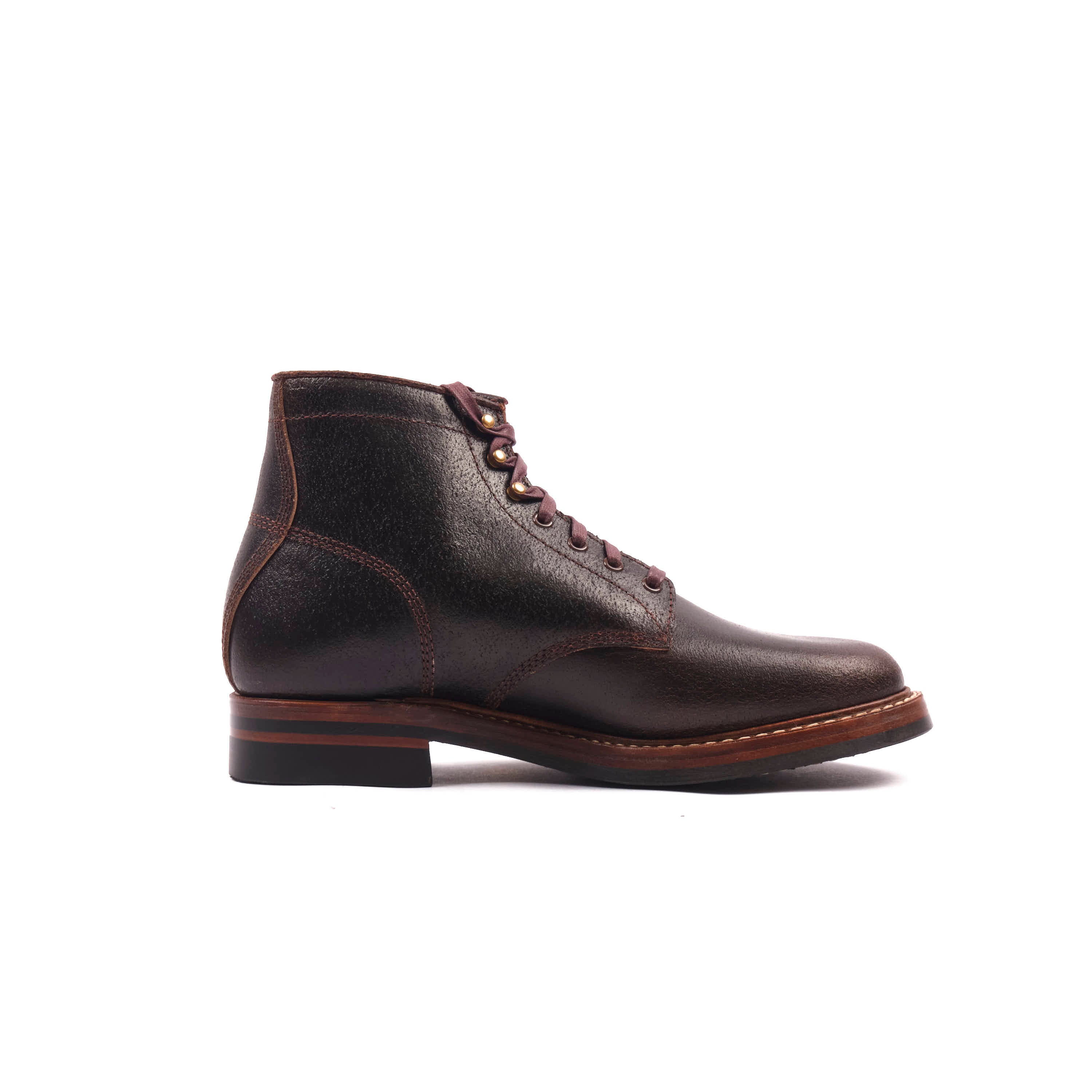 John Lofgren El Capitan Boots - Horween Dark Brown Waxed Flesh