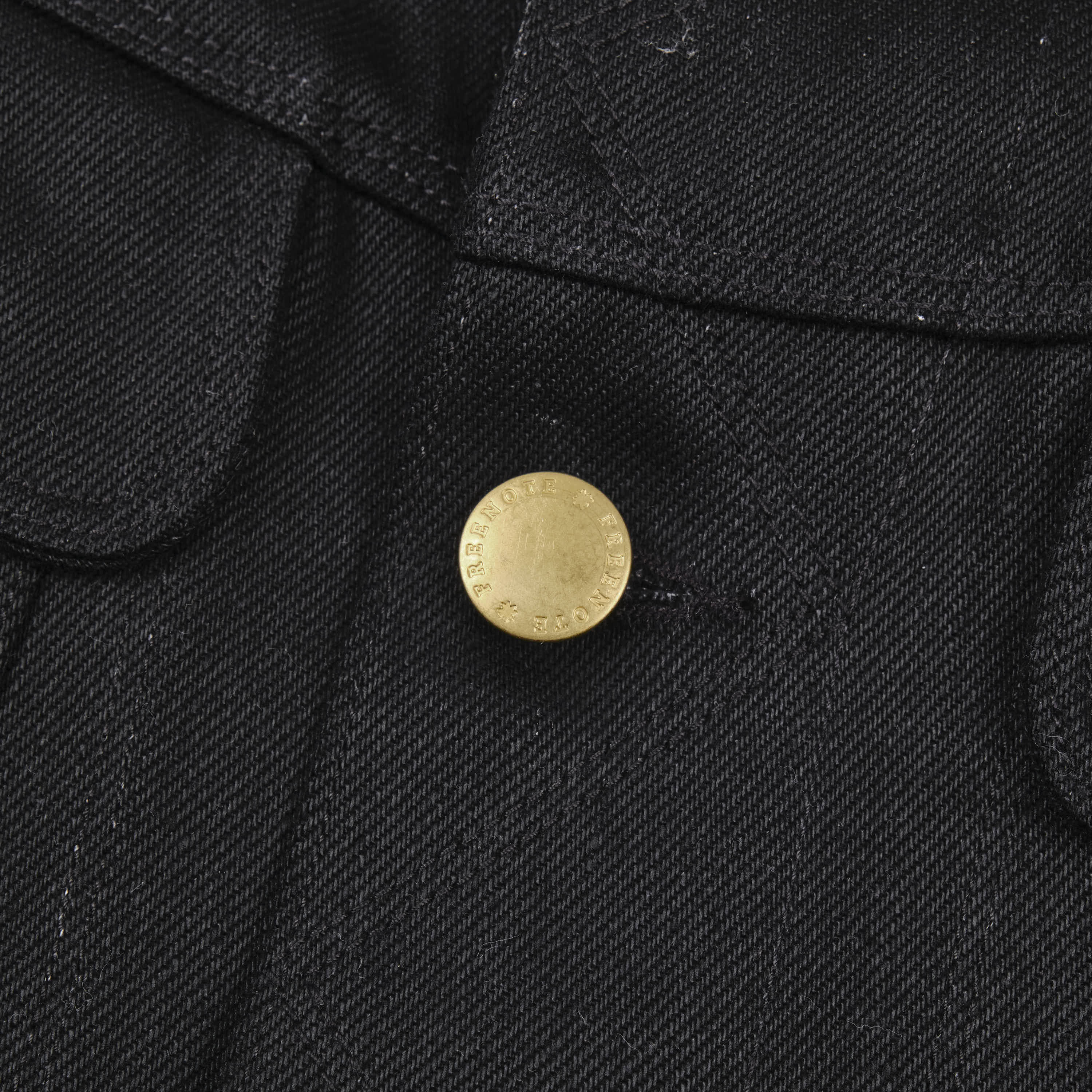 High Low 15.75 Ounce Black Denim Jacket