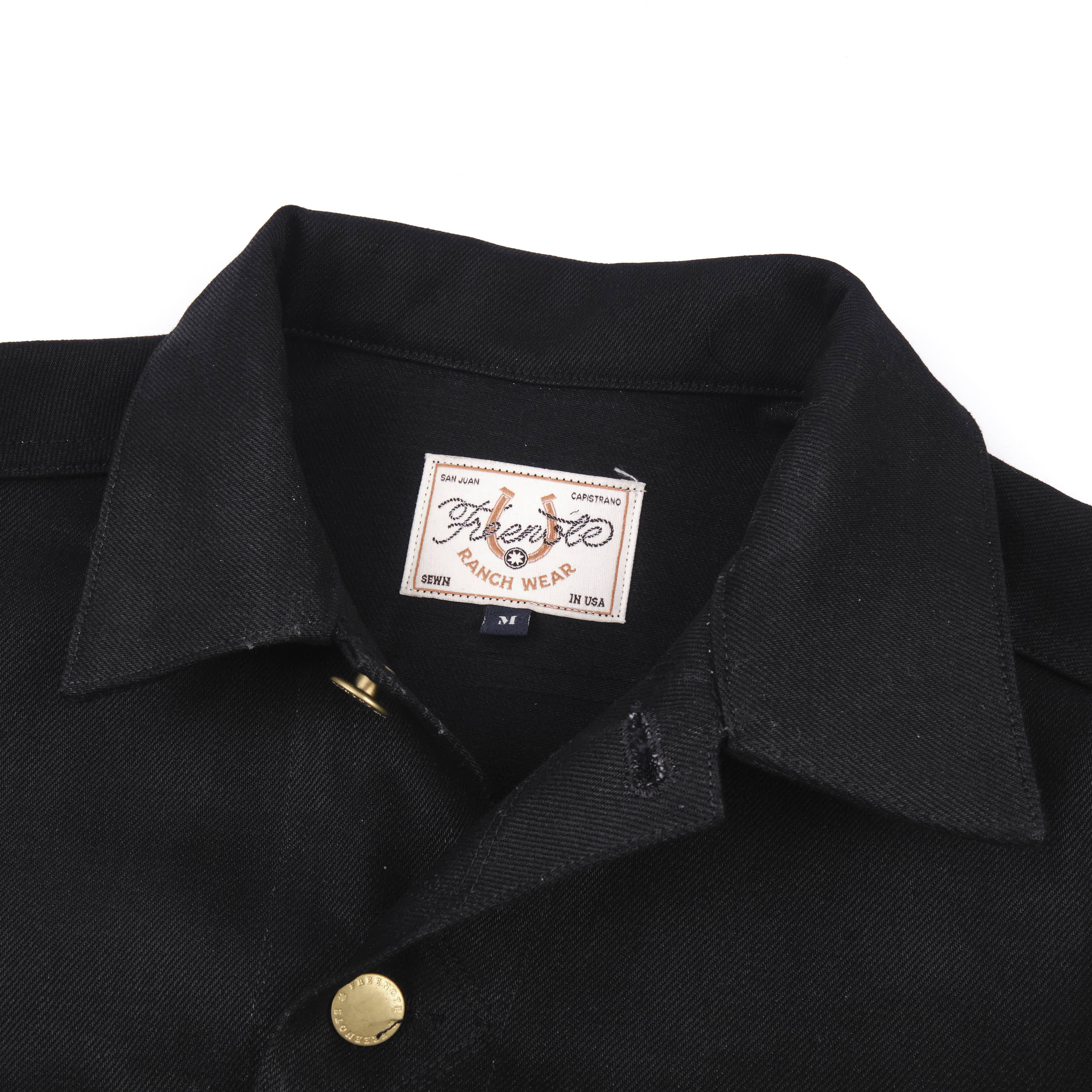 High Low 15.75 Ounce Black Denim Jacket