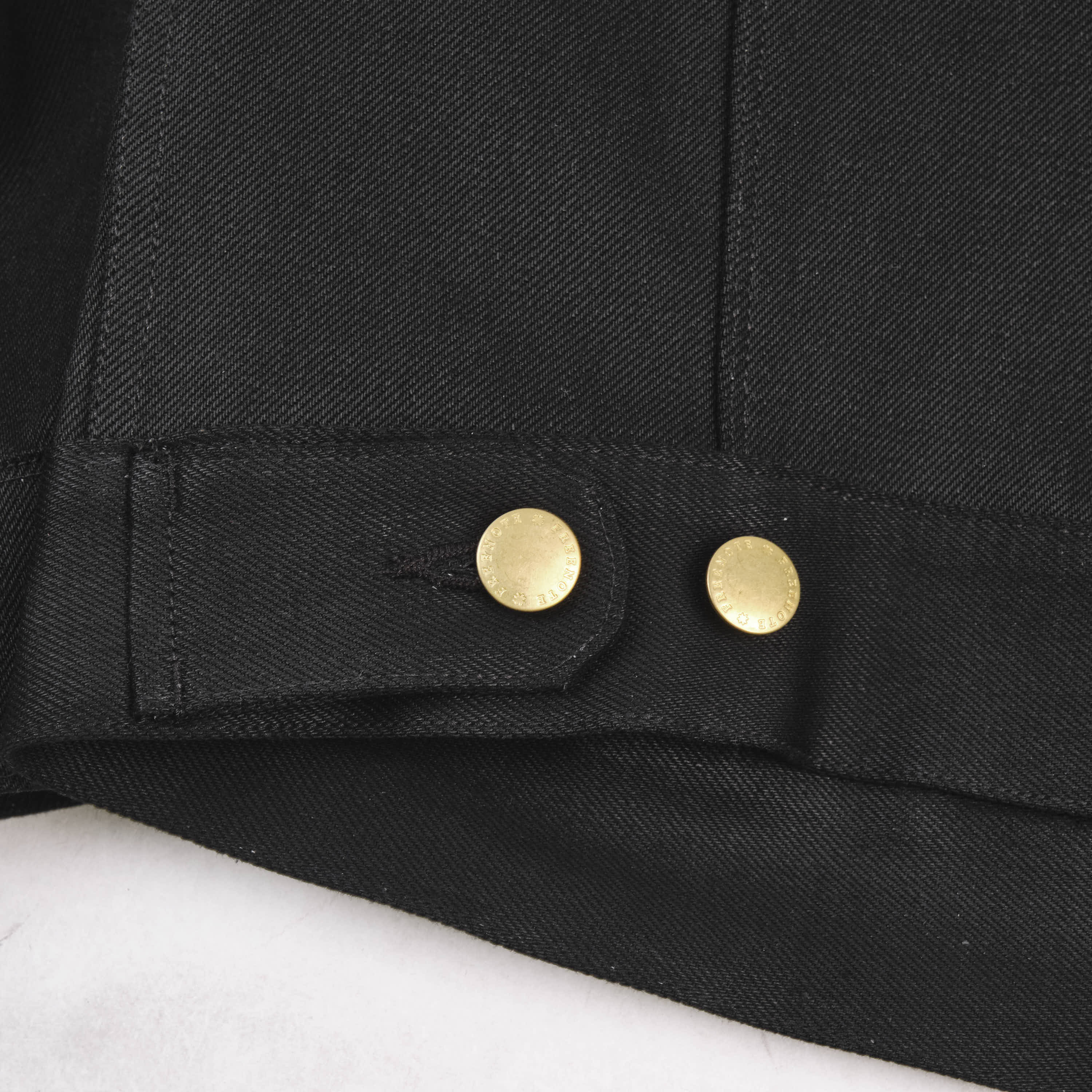 High Low 15.75 Ounce Black Denim Jacket