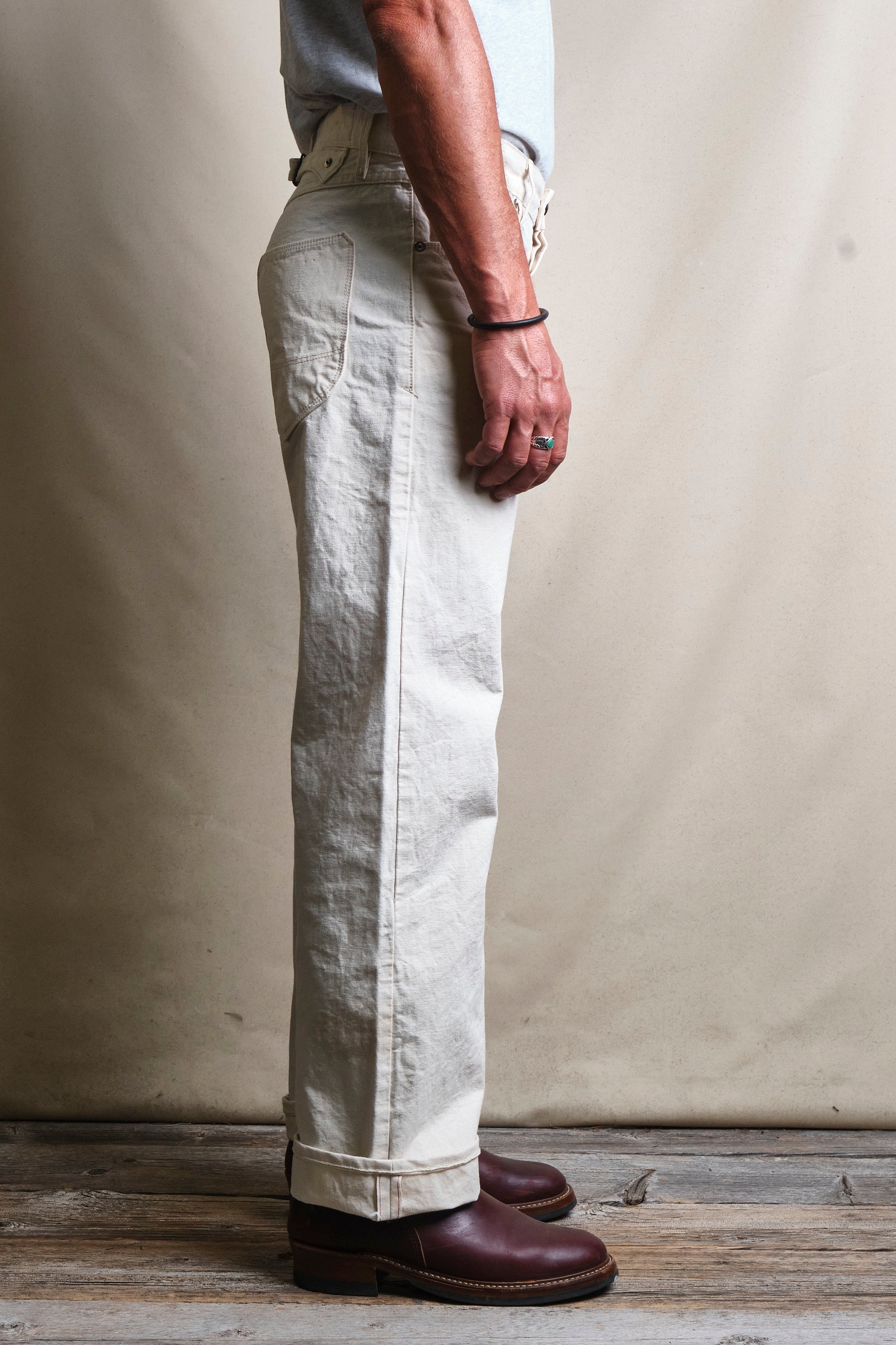 Modesto Buckleback 11 Ounce Natural Rinsed Canvas