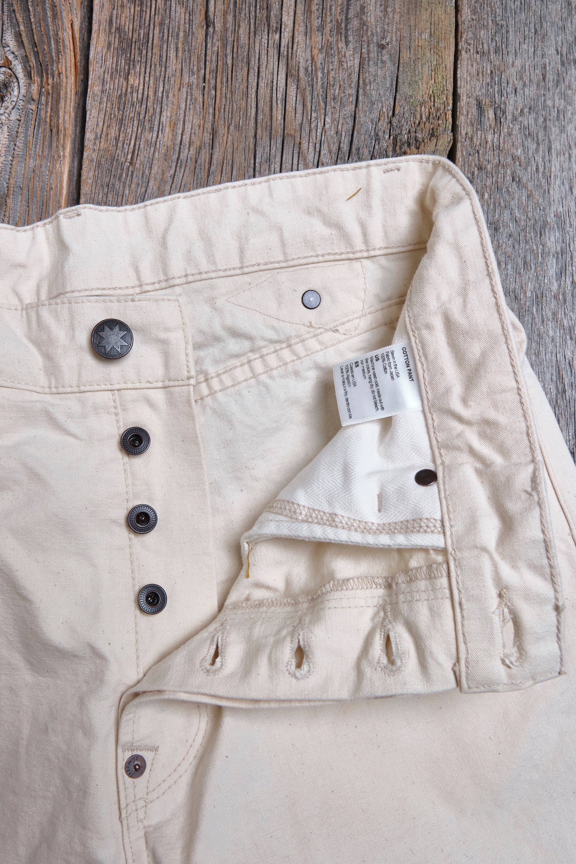 Modesto Buckleback 11 Ounce Natural Rinsed Canvas