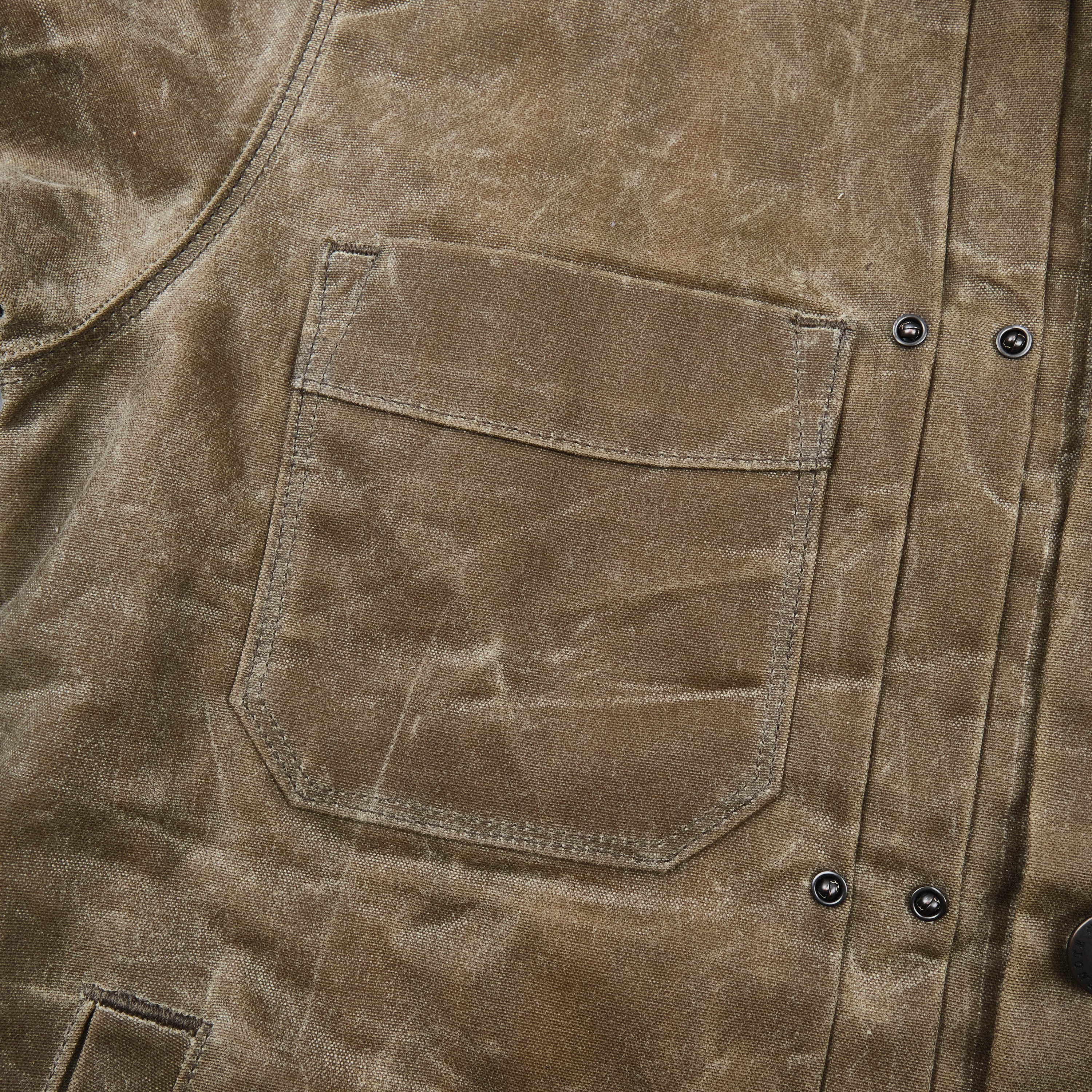 Riders Jacket Waxed Canvas Tobacco Brown Interior