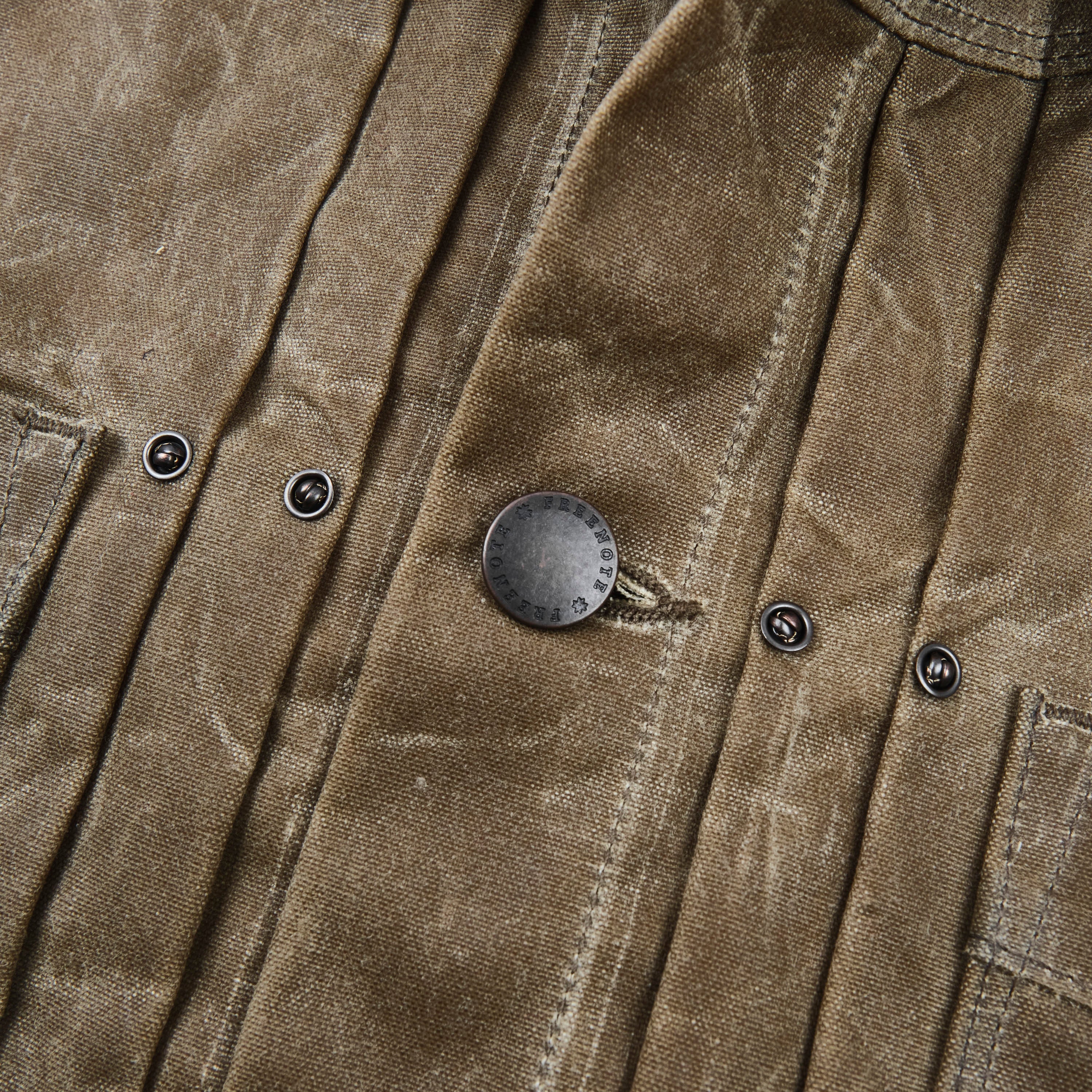 Riders Jacket Waxed Canvas Tobacco Brown Interior