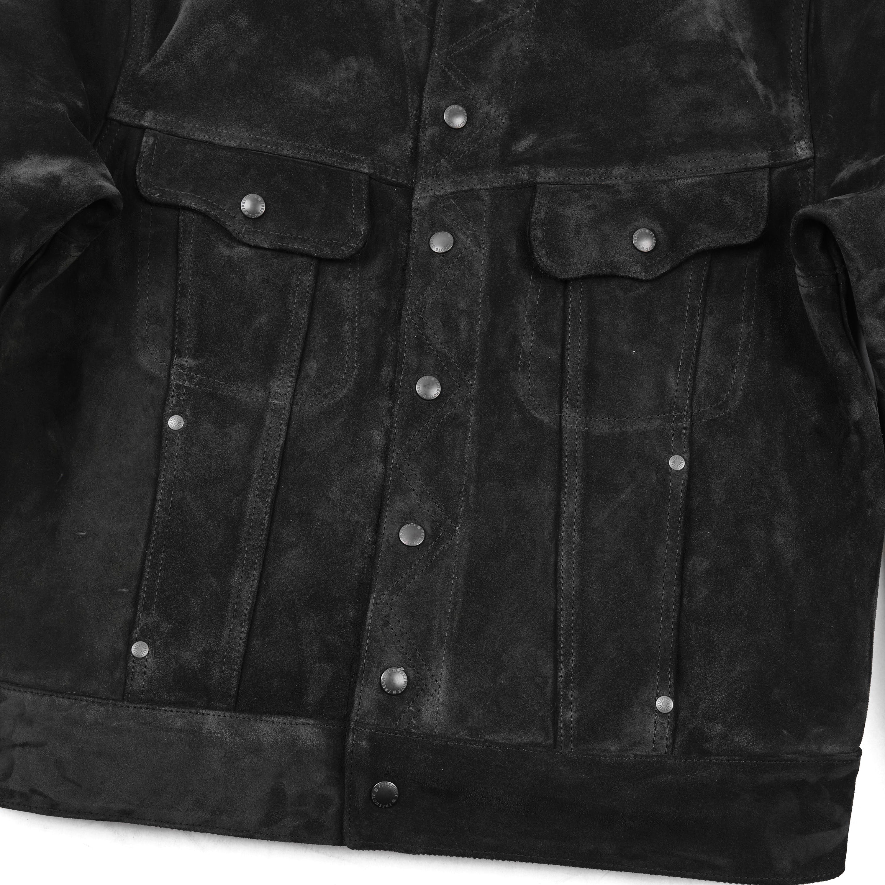 High Low 1.4mm Black Suede Jacket