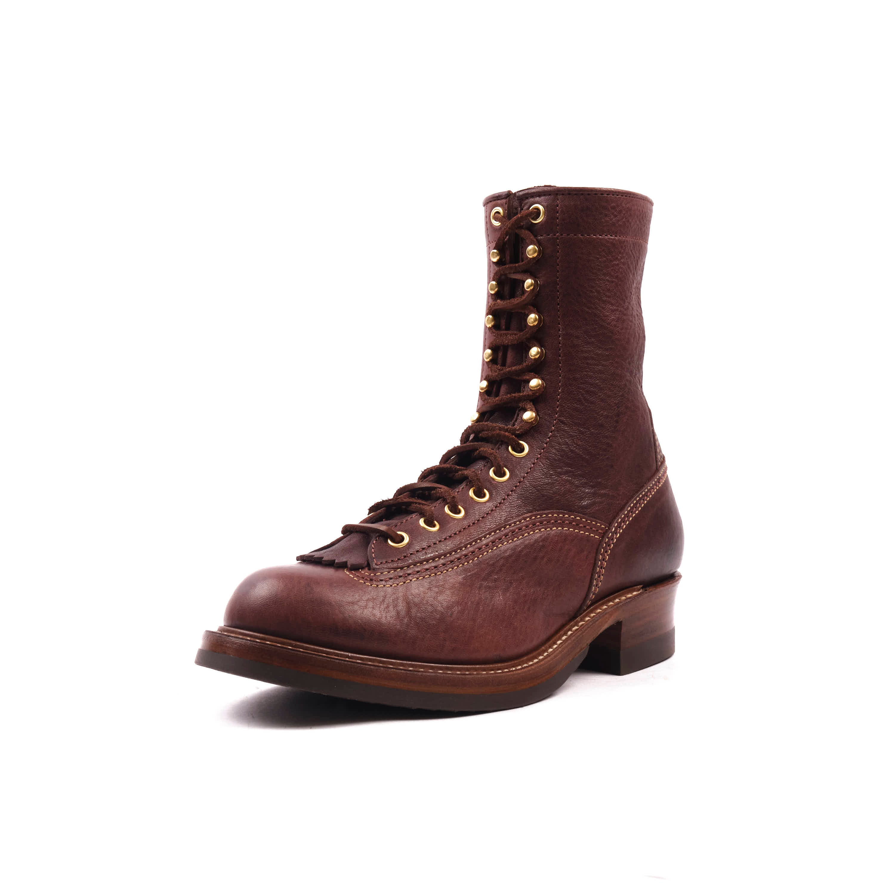 John Lofgren - Donkey Puncher 8" - Ezo Shika Deerskin Dark Brown