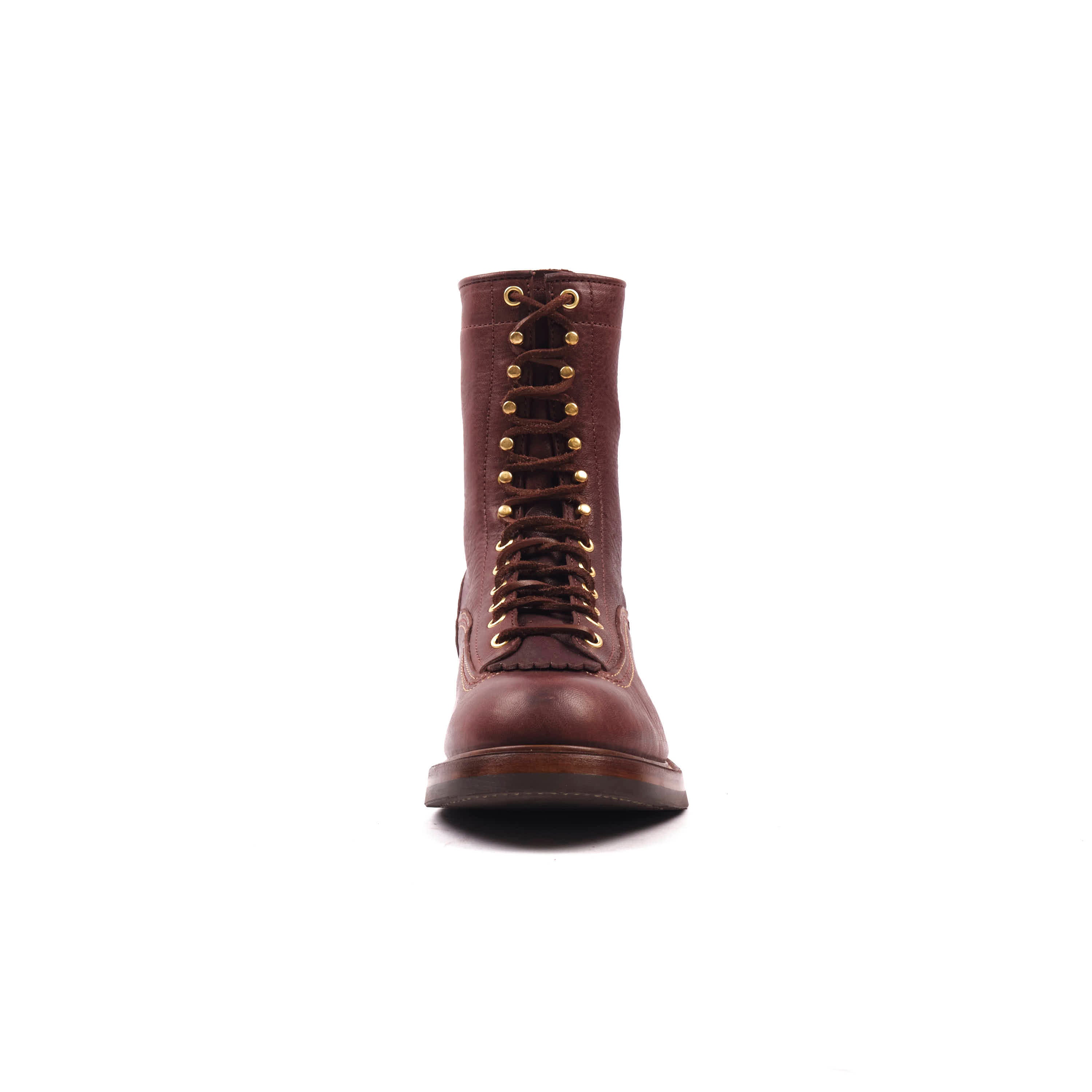 John Lofgren - Donkey Puncher 8" - Ezo Shika Deerskin Dark Brown